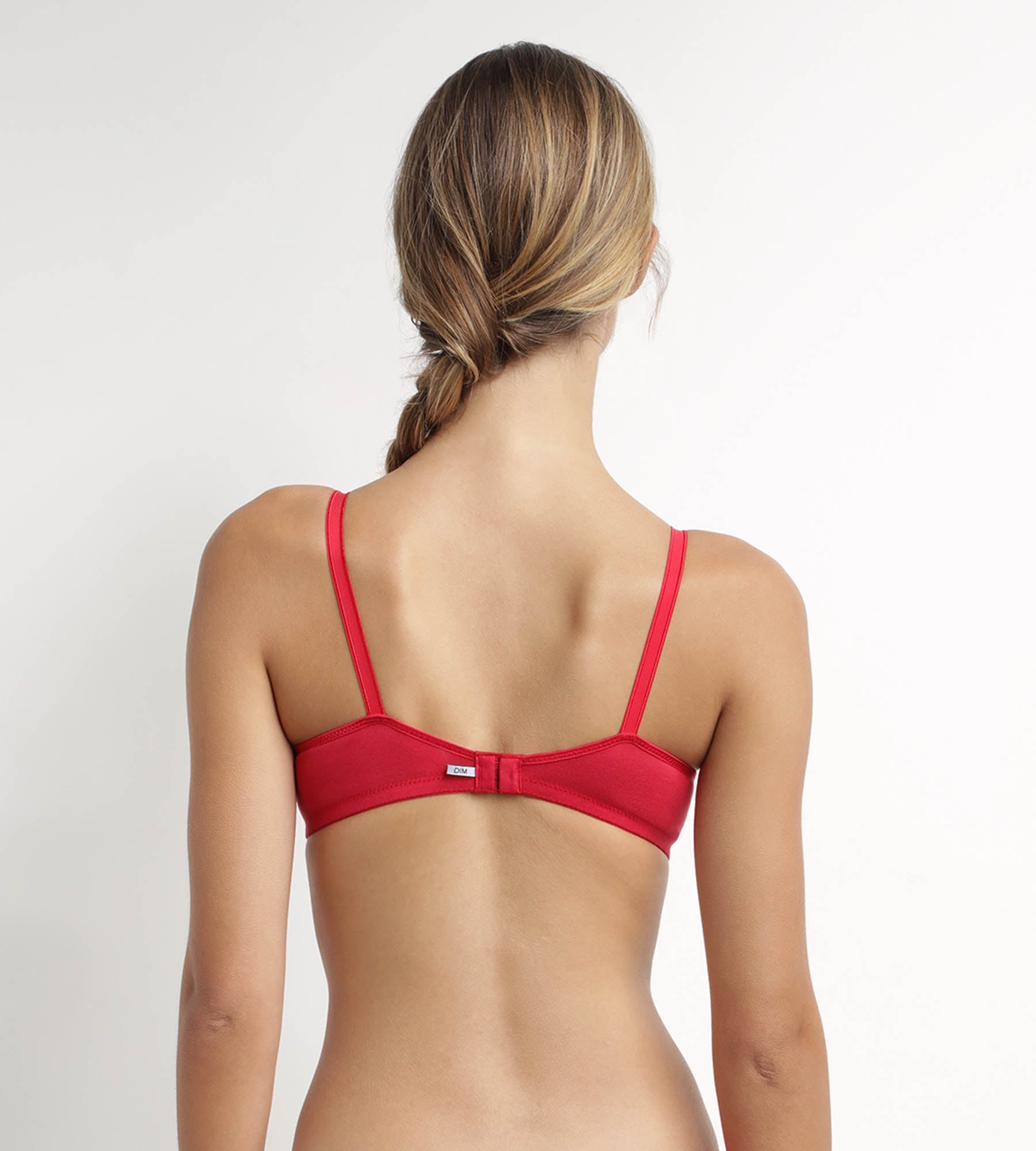 DIM Reggiseno a triangolo in cotone rosso Dim Daily