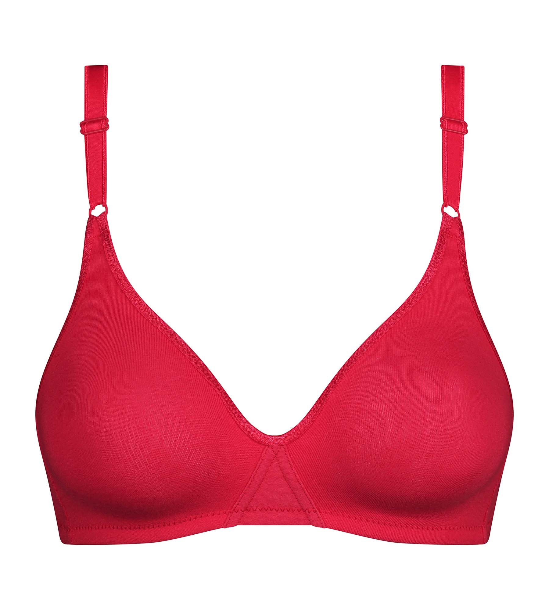DIM Reggiseno a triangolo in cotone rosso Dim Daily