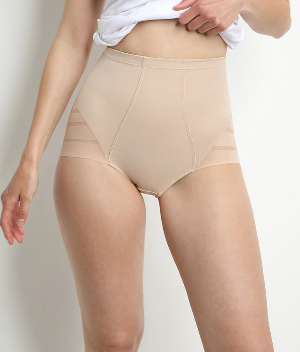 DIM Dim Silhouette Elegance Slip a vita alta piatto nude