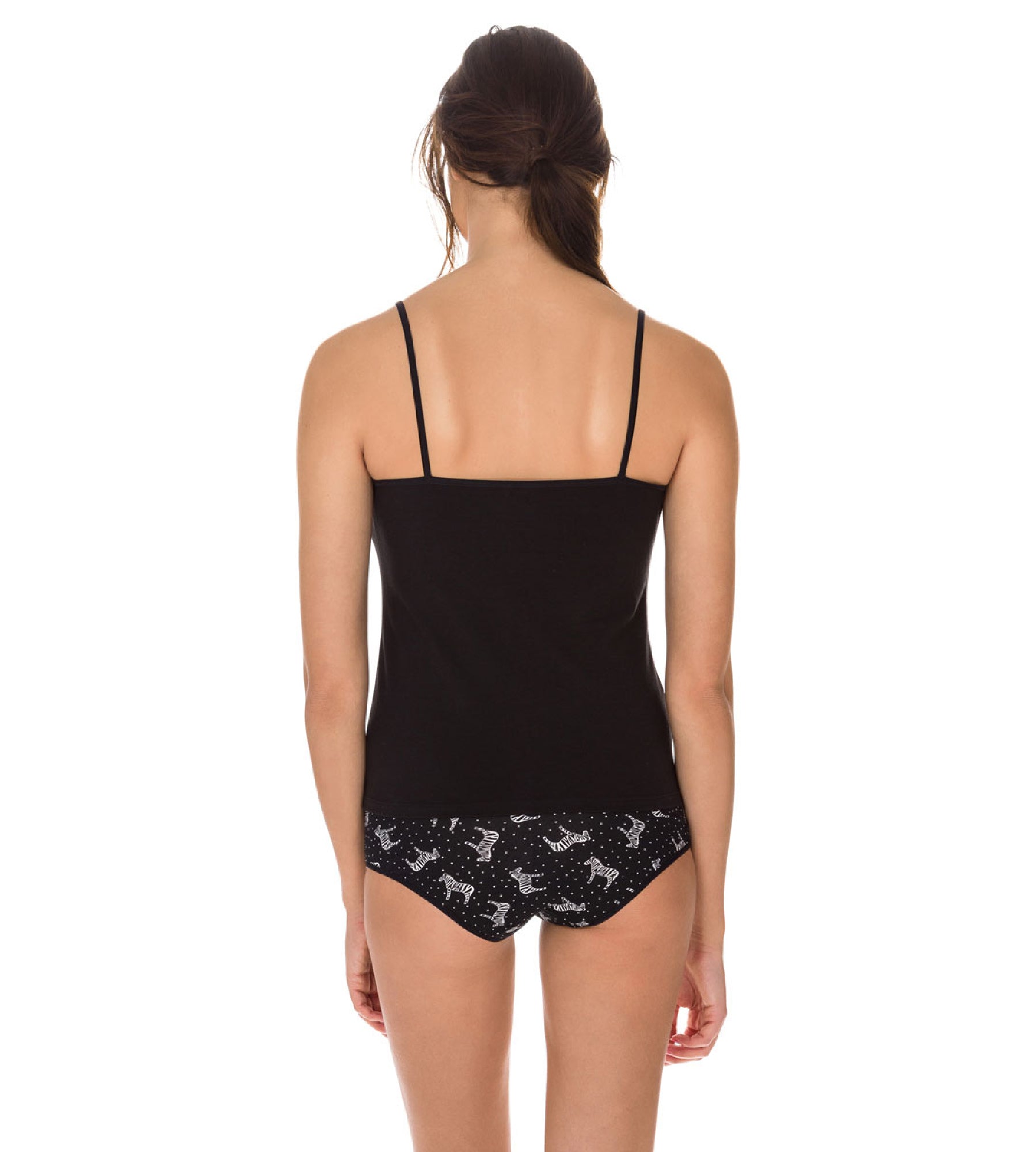 DIM Pacco da 2 canottiere Les Pockets in cotone bianco/nero