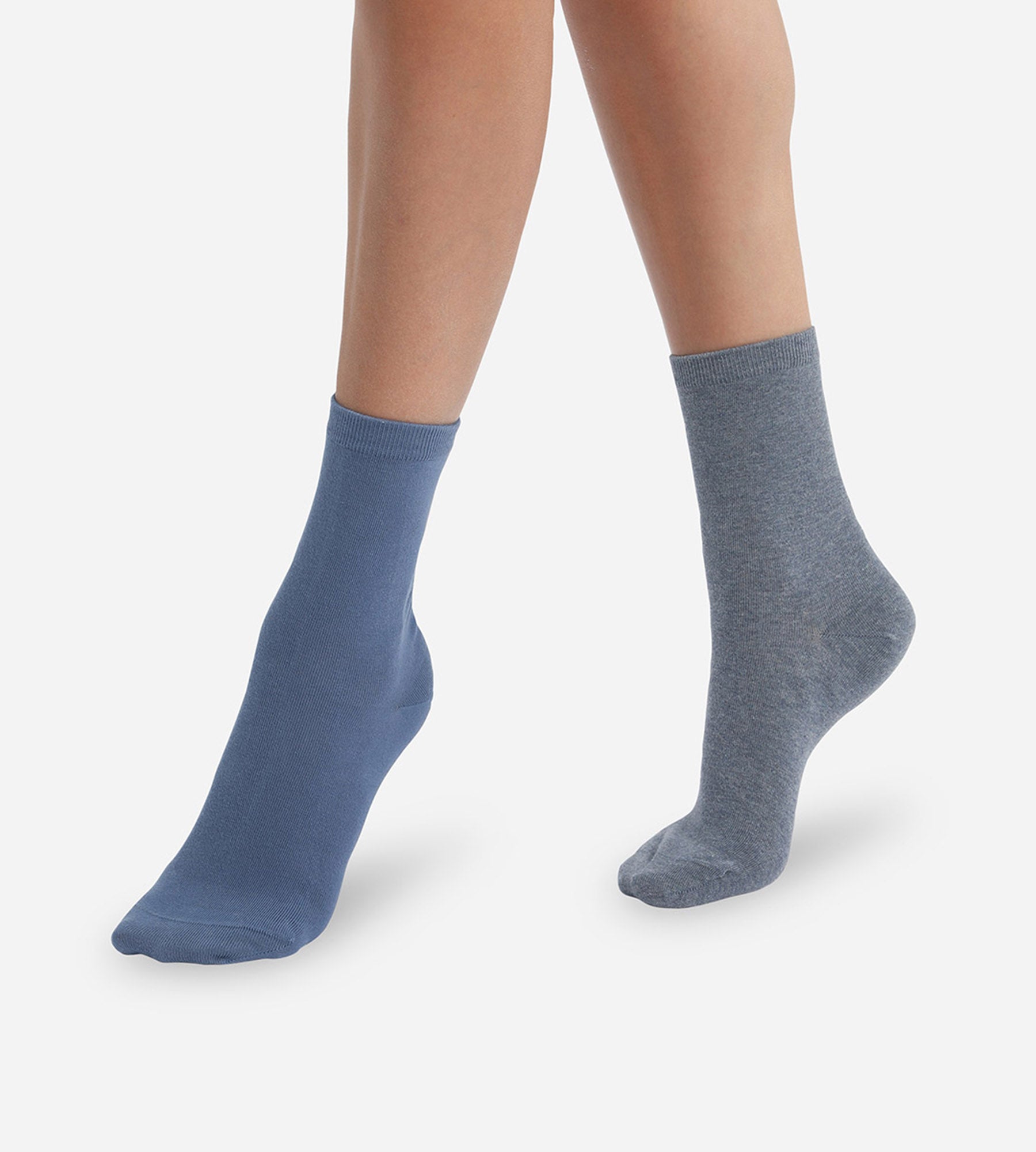 DIM Donna Basic Cotone Cashmere Blu Grigio Pacco da 2 Paia