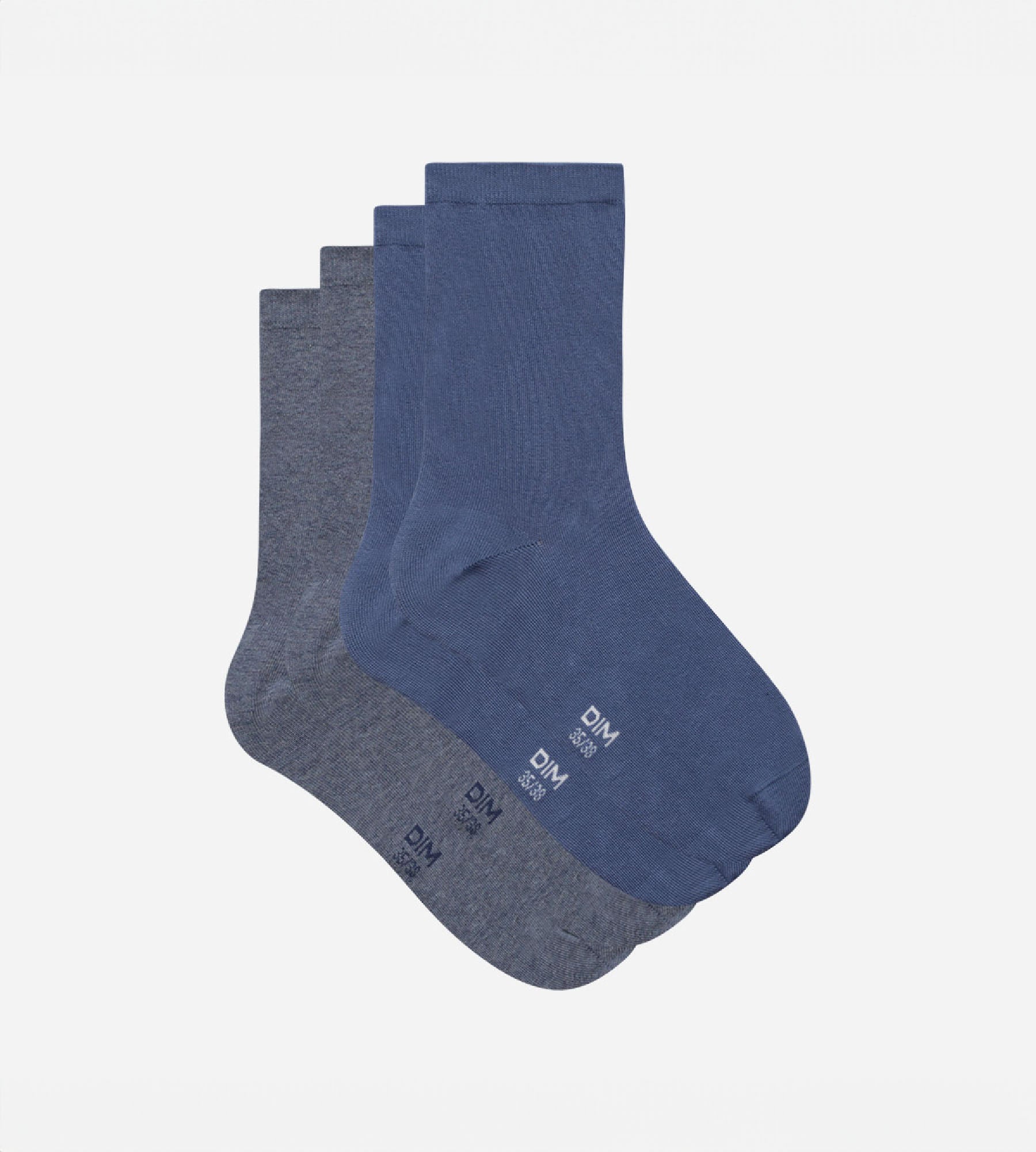 DIM Donna Basic Cotone Cashmere Blu Grigio Pacco da 2 Paia