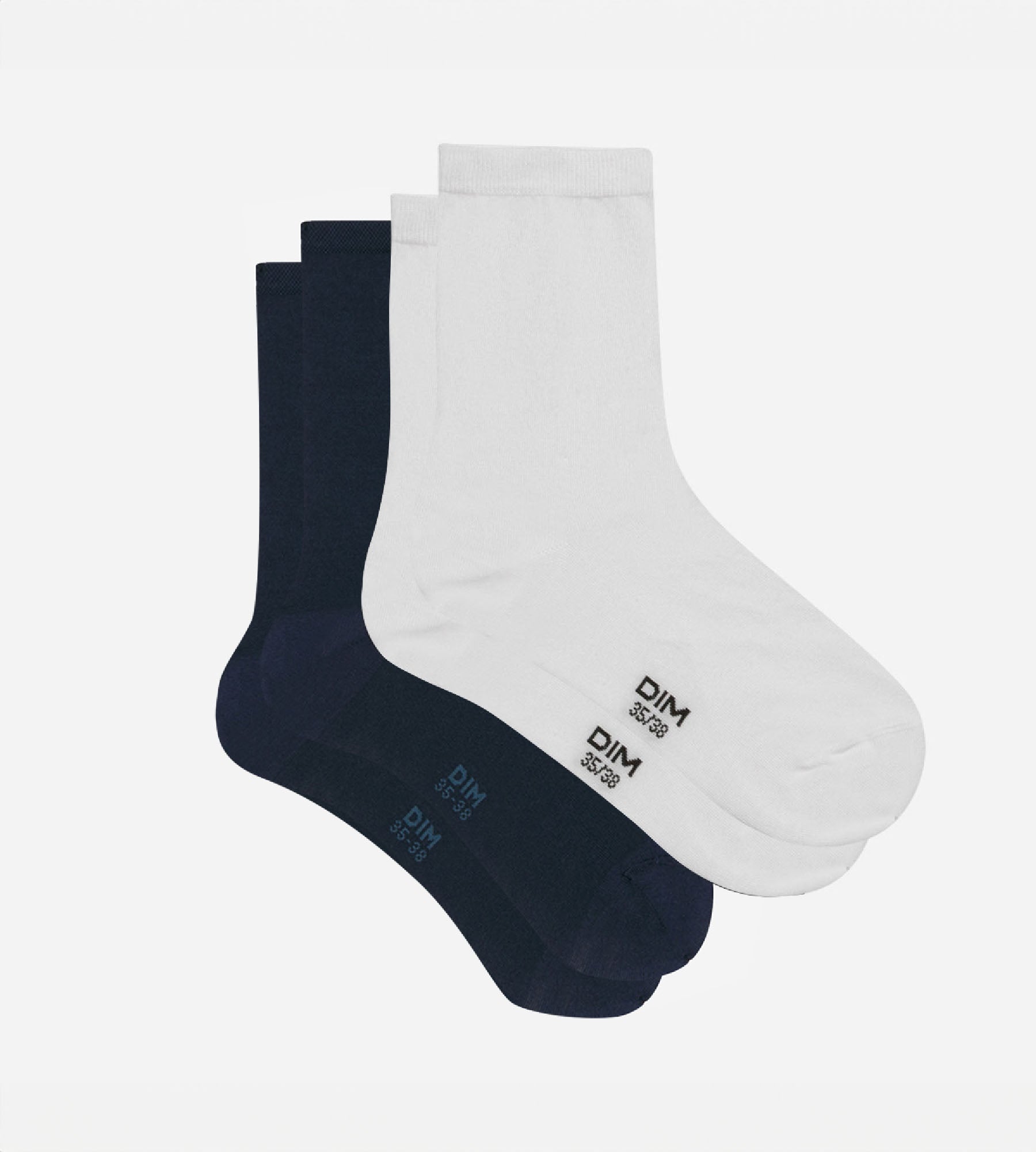 DIM Donna Basic Cotone Cashmere Blu Grigio Pacco da 2 Paia