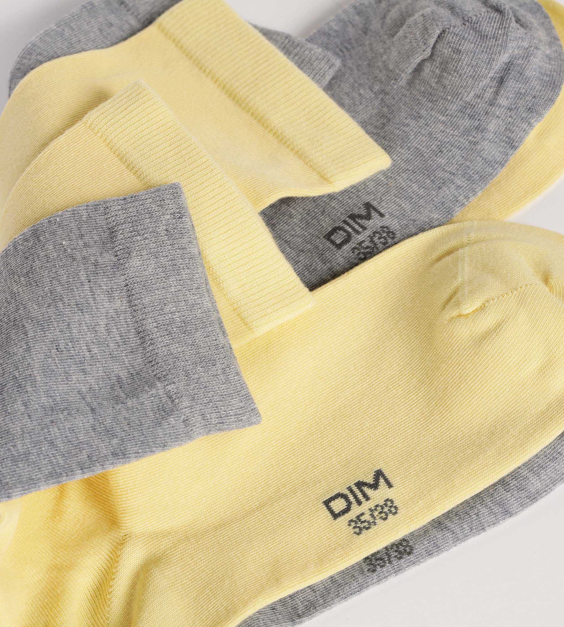 DIM Pacco da 2 calze in cotone Banana da donna Dim