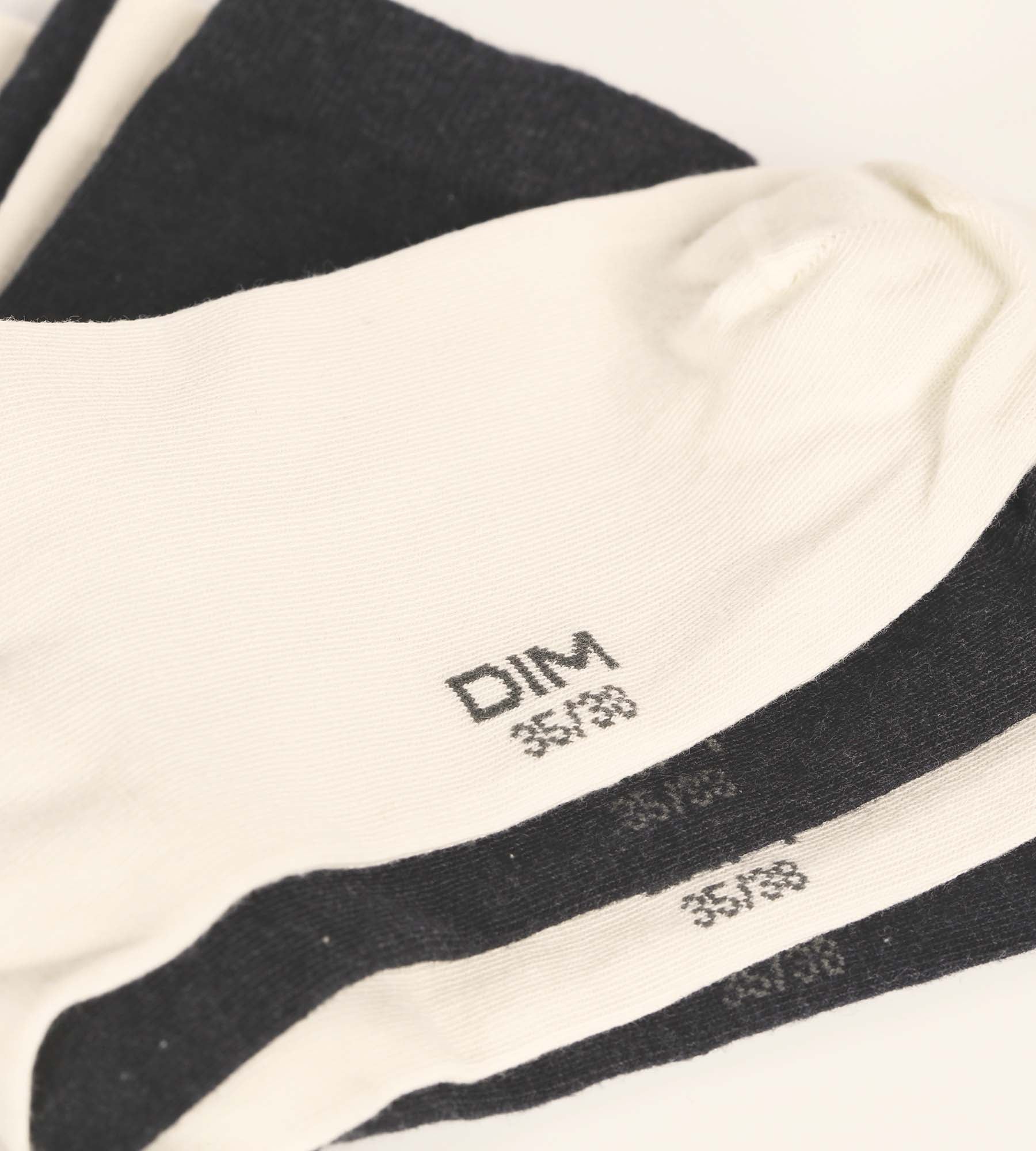 DIM Pacco da 2 calze in cotone avorio da donna Dim