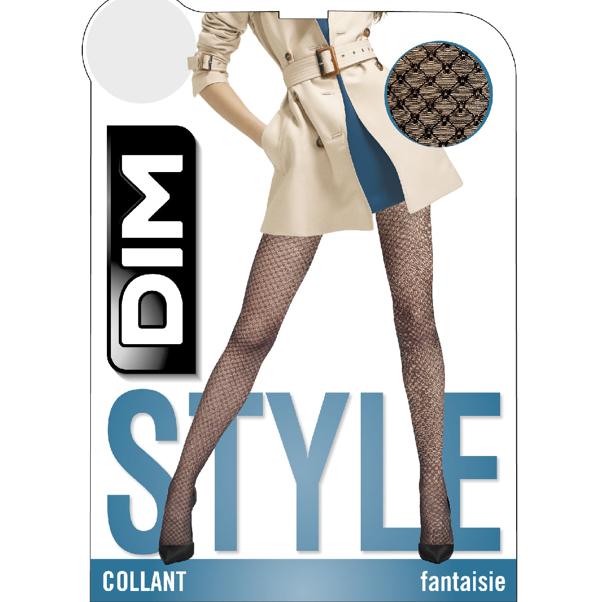 DIM 23D Madame so Chic Collant nero con velo gioiello