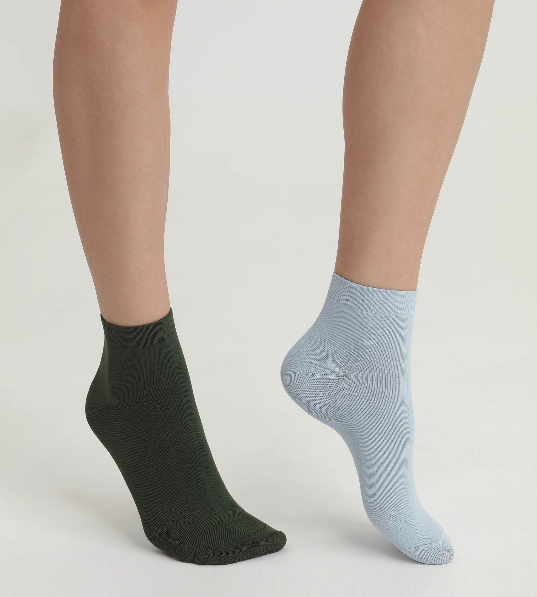 DIM Calzini da donna in microfibra Dim Skin Green Blue Pacco da 2 pezzi
