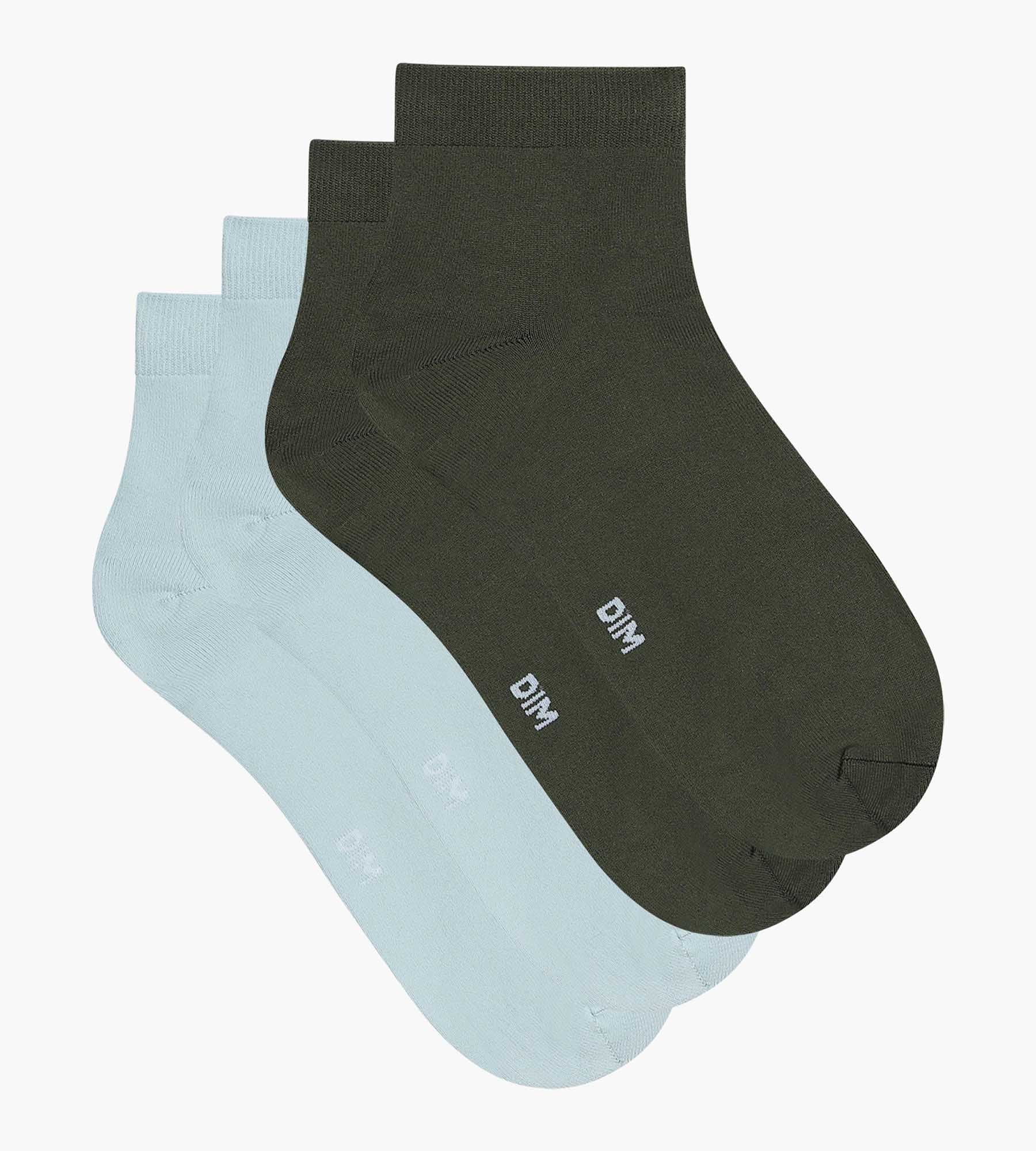DIM Calzini da donna in microfibra Dim Skin Green Blue Pacco da 2 pezzi