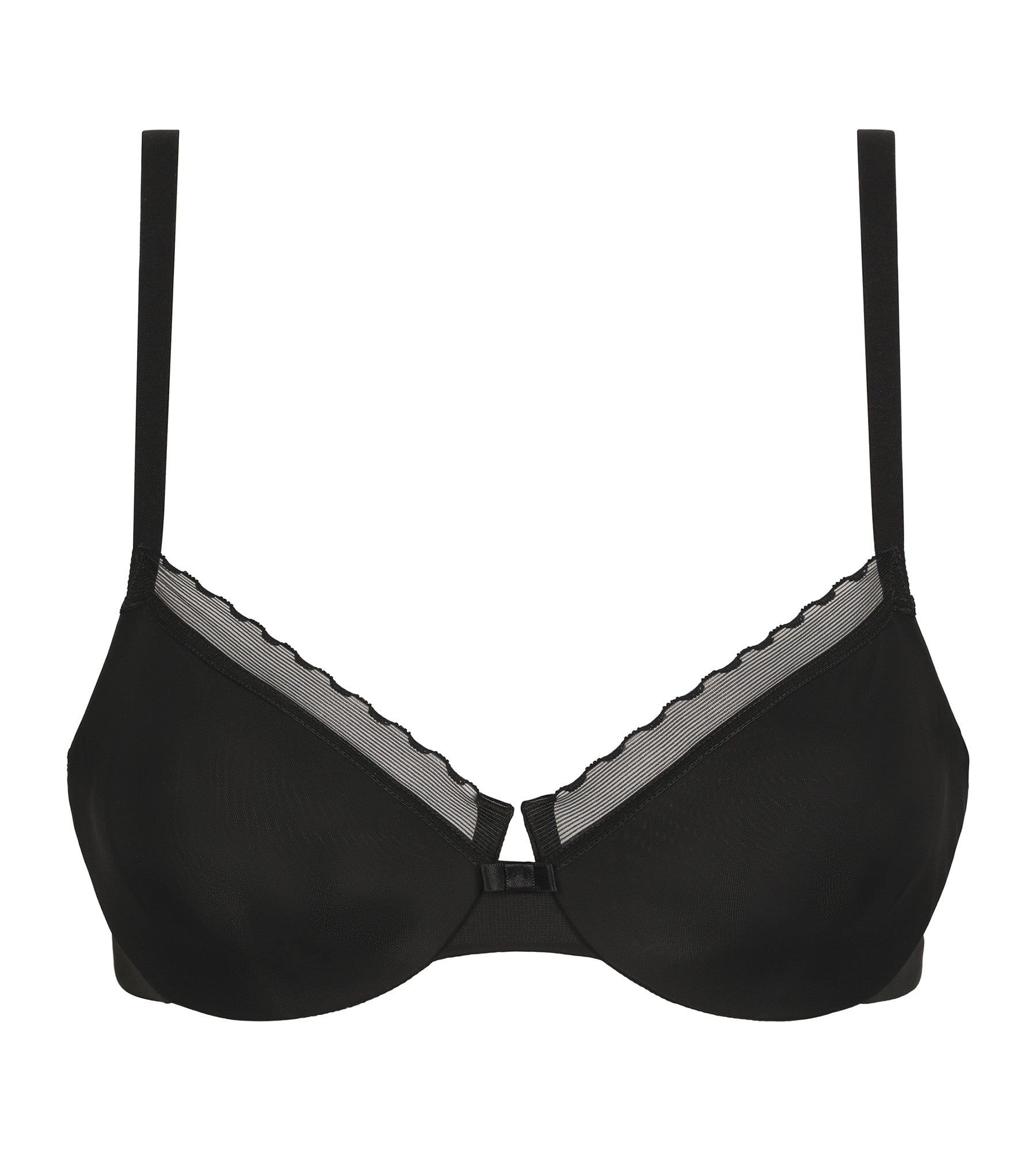 DIM Reggiseno push-on nero in microfibra e tulle Dim Daily Confort