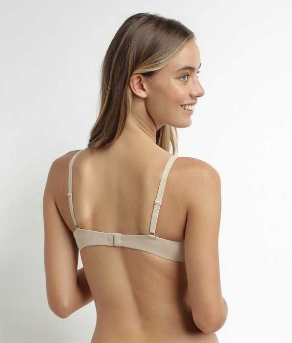 DIM Reggiseno push-on in microfibra e tulle nude Dim Daily Confort