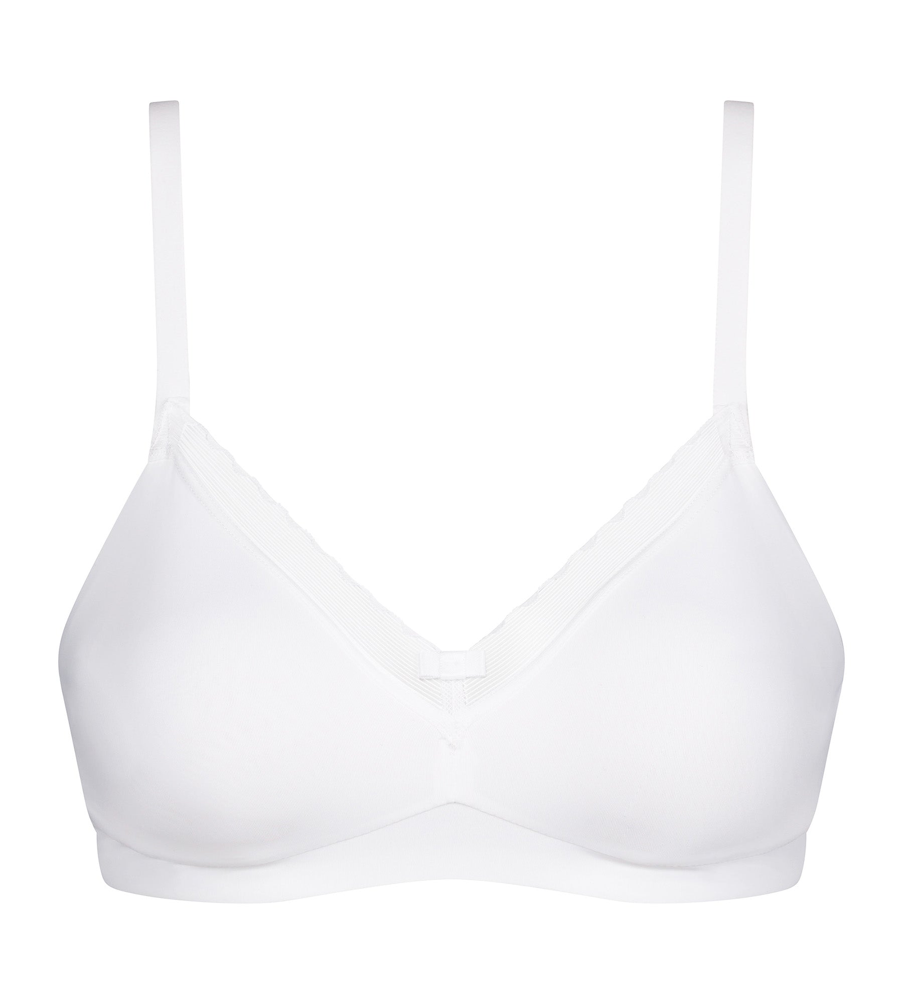 DIM Reggiseno senza ferretto in microfibra e tulle Bianco Daily Confort