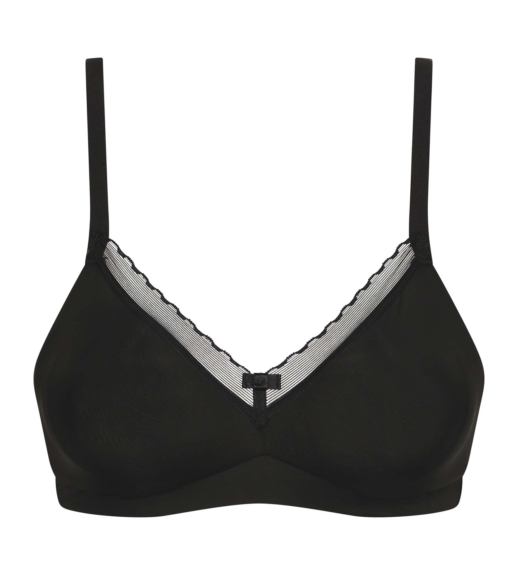 DIM Reggiseno senza ferretto in microfibra e tulle Nero Daily Confort