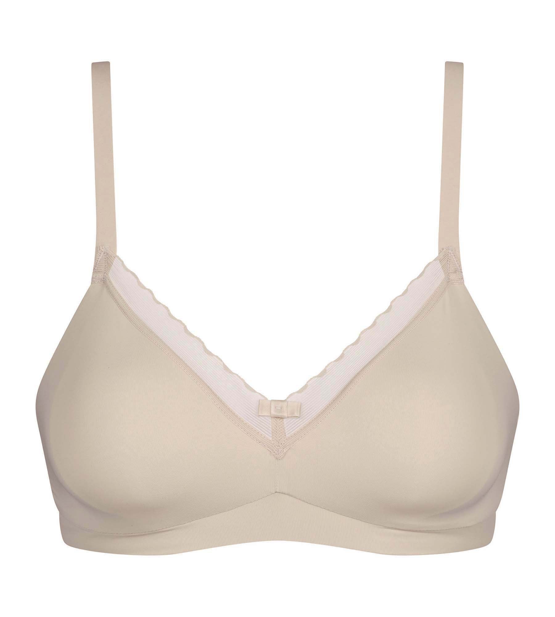DIM Reggiseno senza ferretto in microfibra e tulle Daily Confort nude
