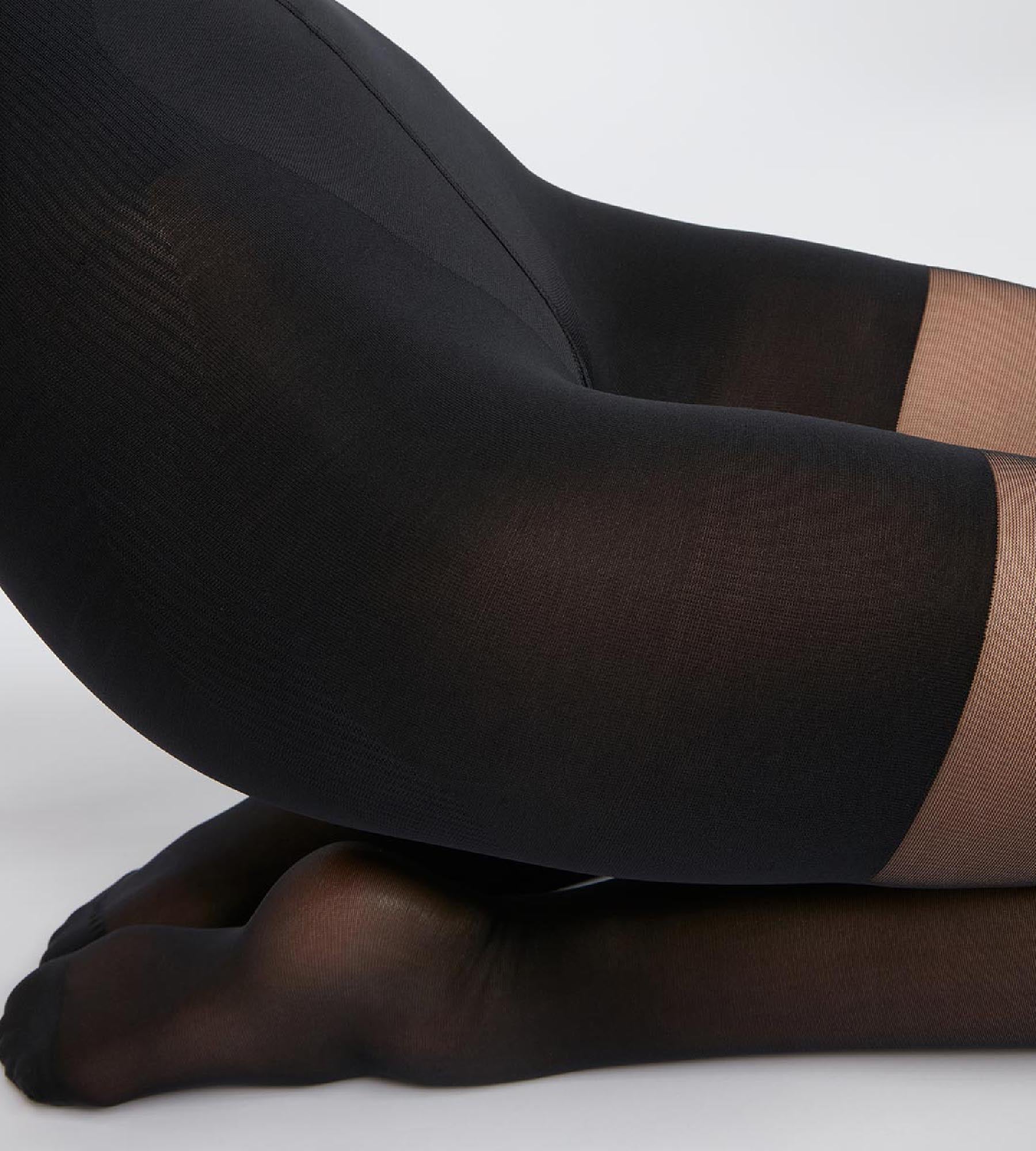 DIM Collant donna modellanti in lycra voile Nero Diam's Contour 360