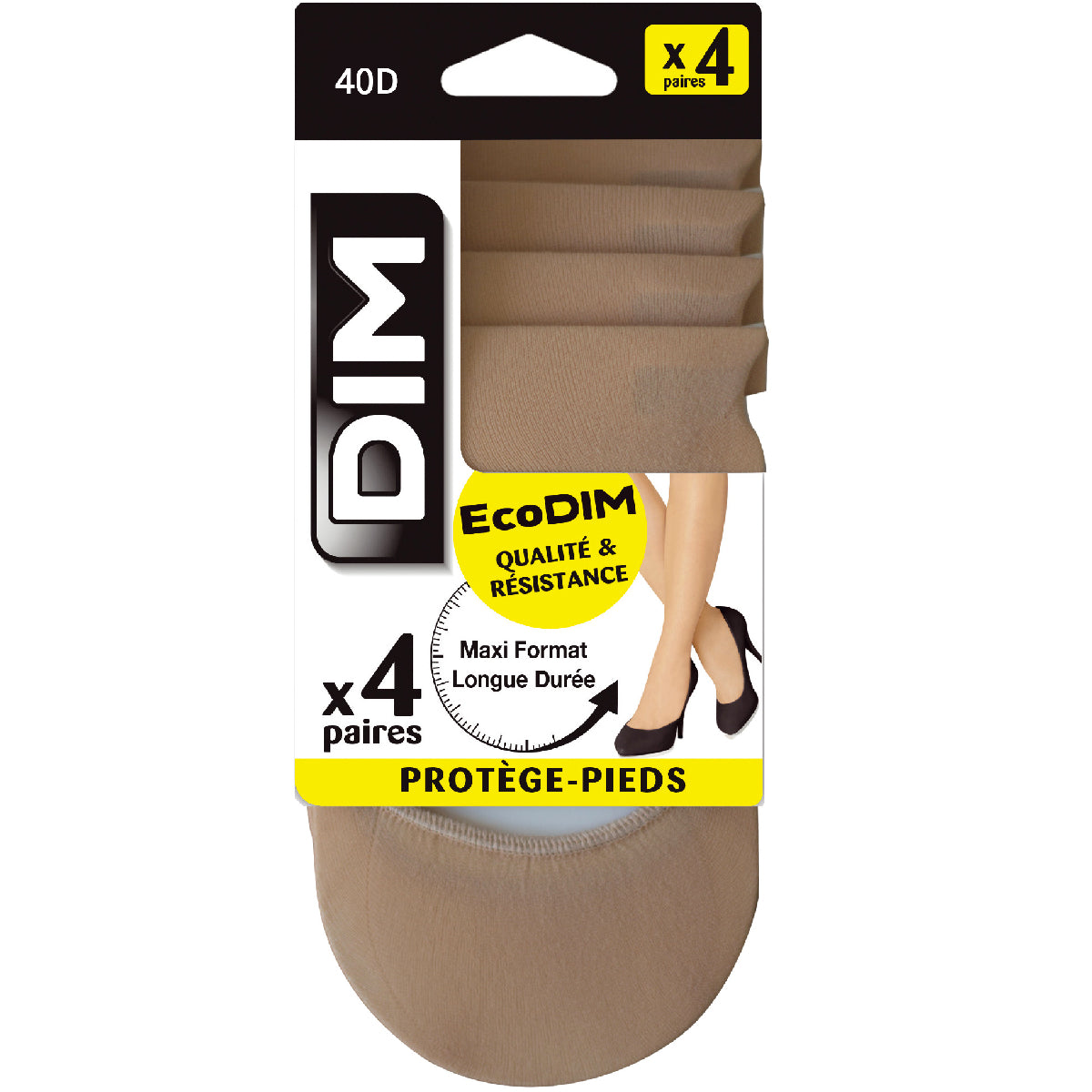 DIM Pacco da 4 protezioni trasparenti per piedi EcoDIM coprente 40D