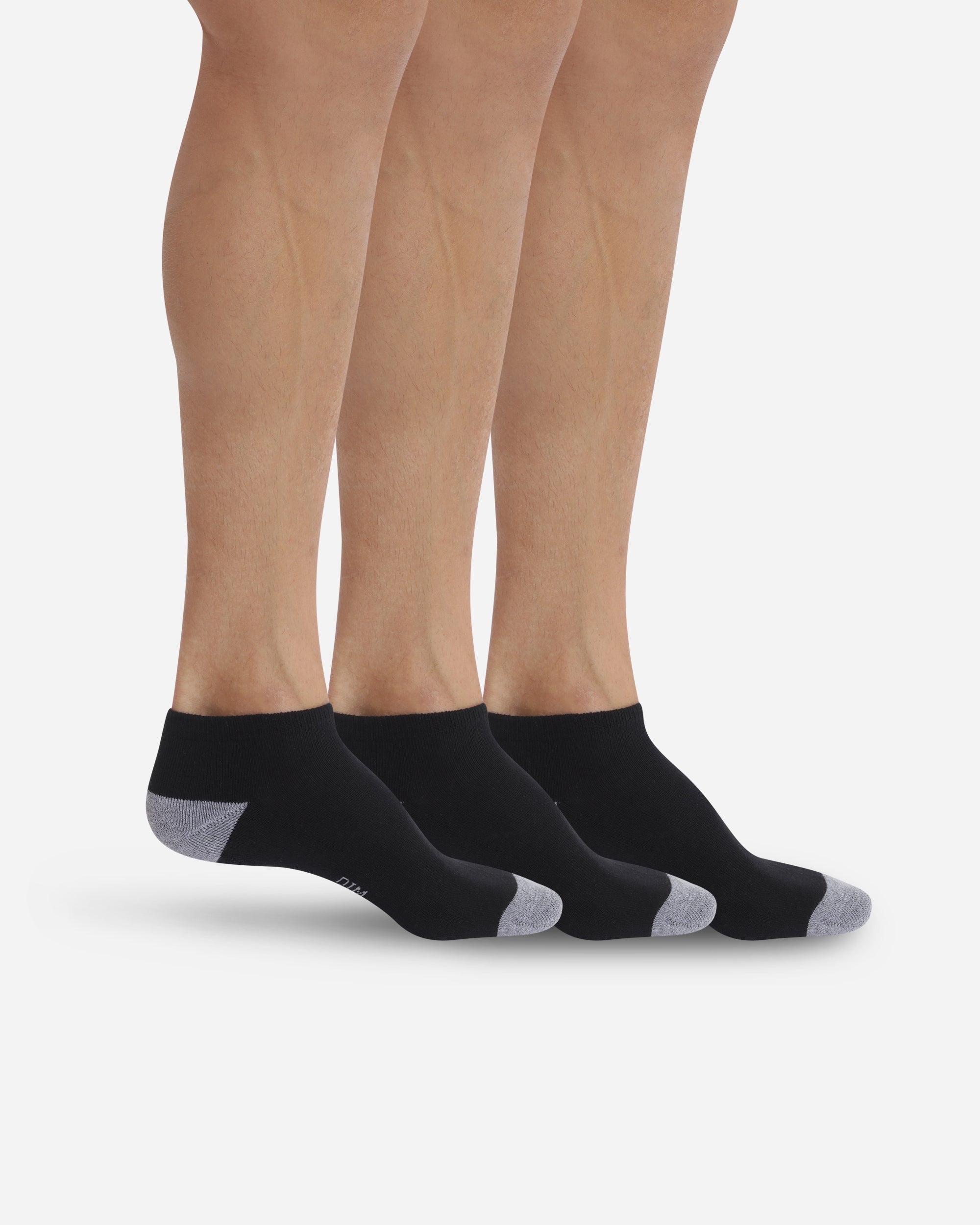 DIM Pacco da calzini sportivi a 3 paia da uomo EcoDIM Micro Black
