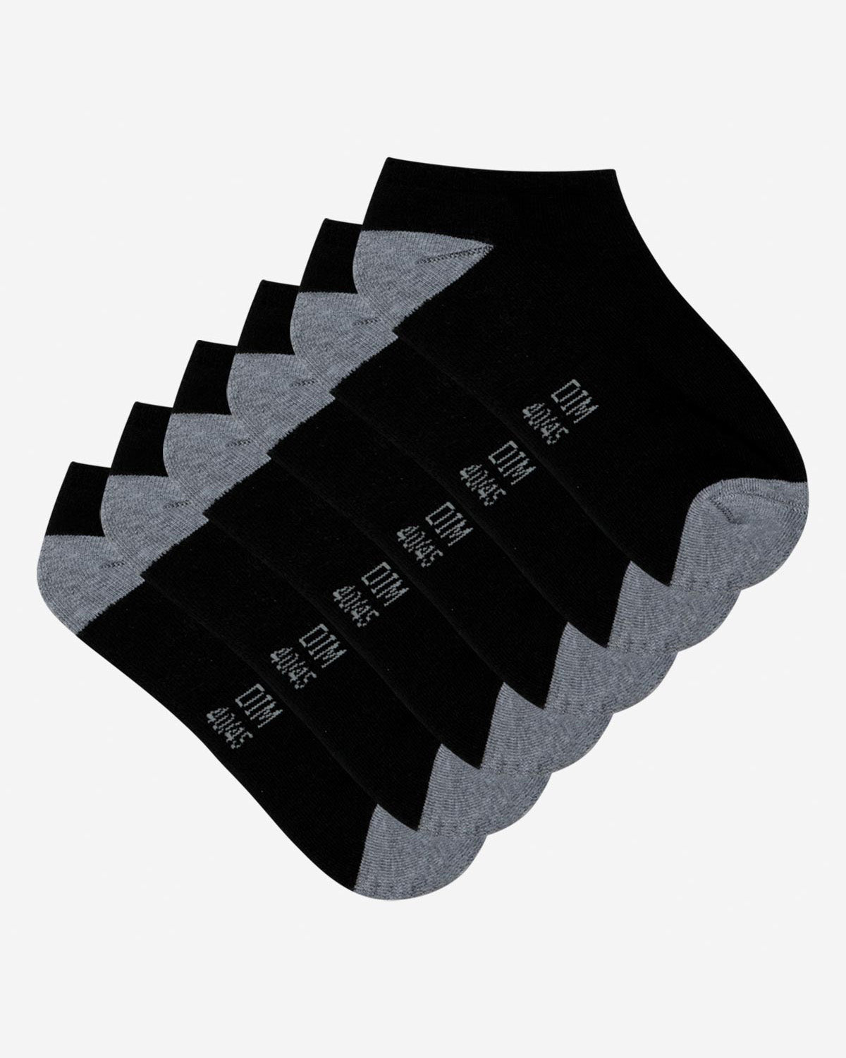 DIM Pacco da calzini sportivi a 3 paia da uomo EcoDIM Micro Black
