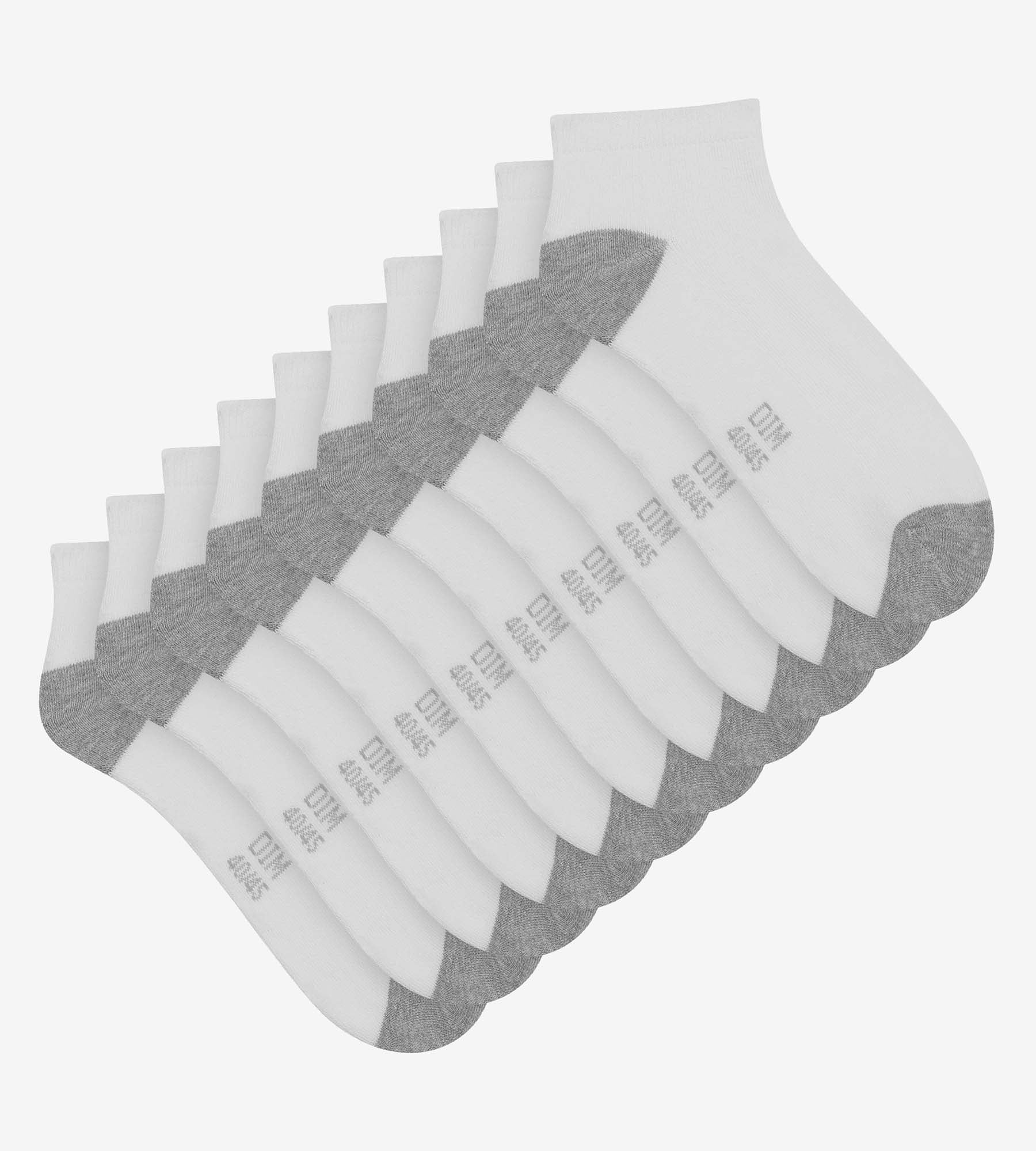 DIM Pacco da 5 paia da uomo in cotone bianco EcoDim Sport