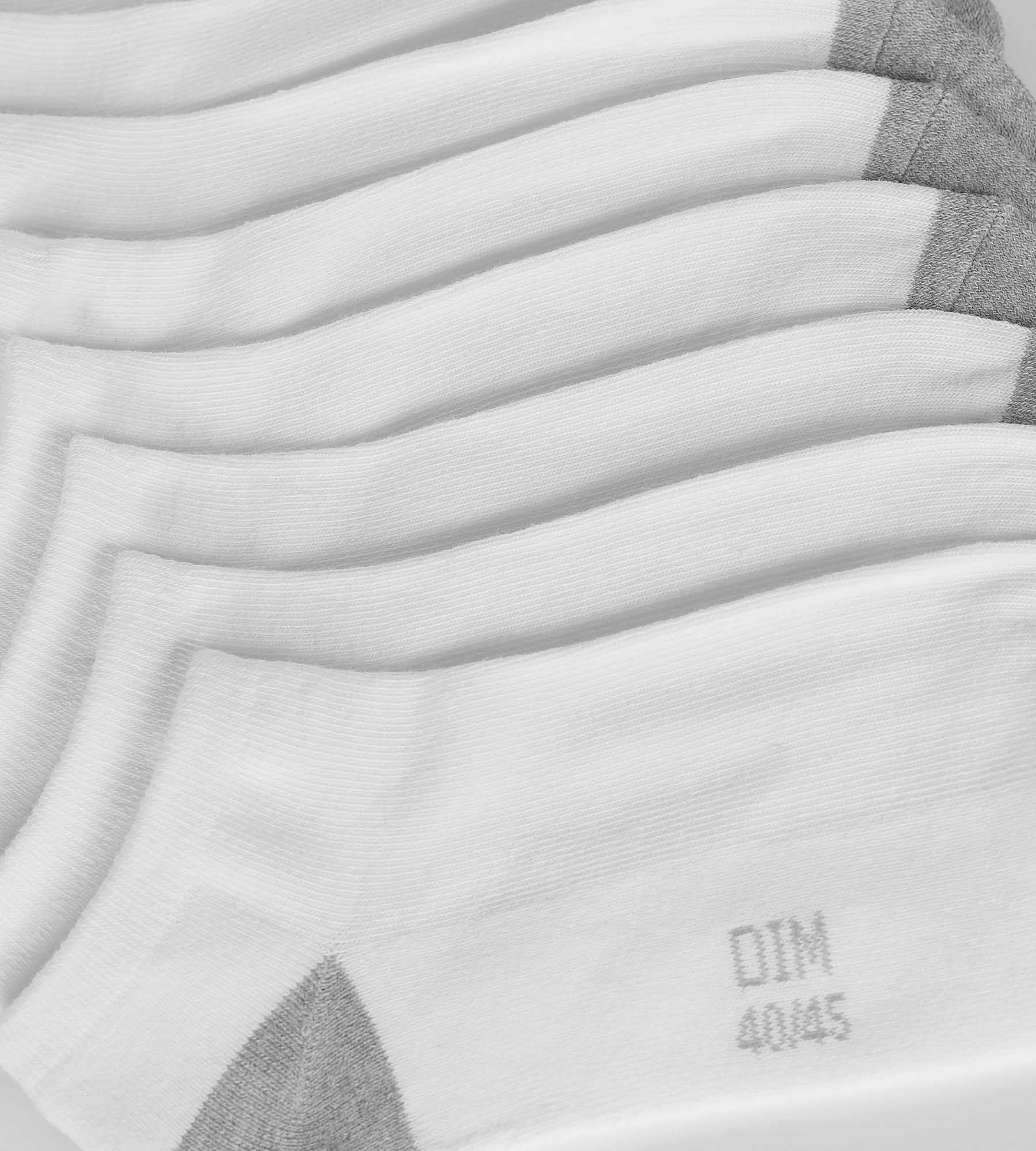 DIM Pacco da 5 paia da uomo in cotone bianco EcoDim Sport