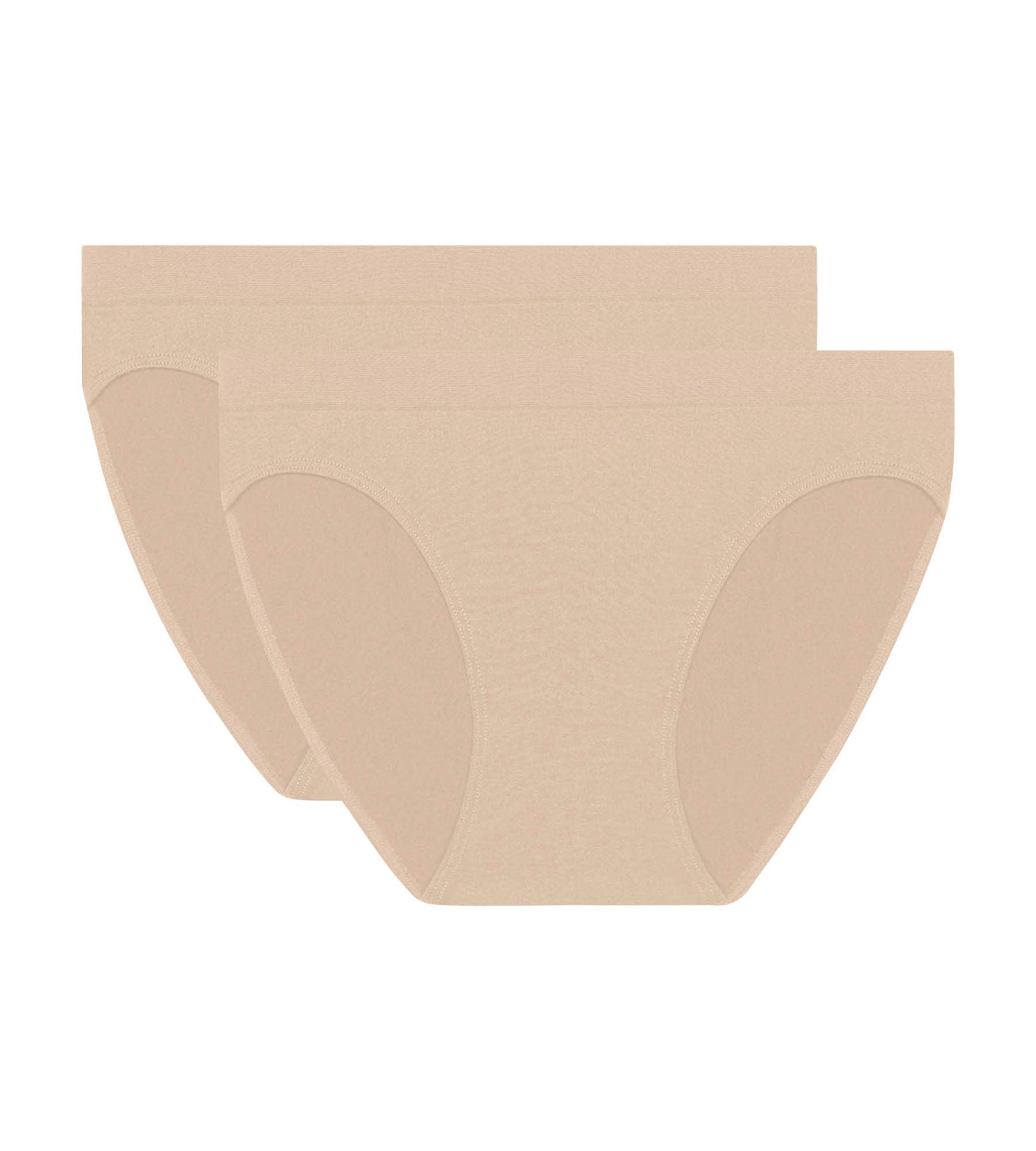 DIM Pacco da 2 slip donna senza cuciture in microfibra color carne DIM Pockets