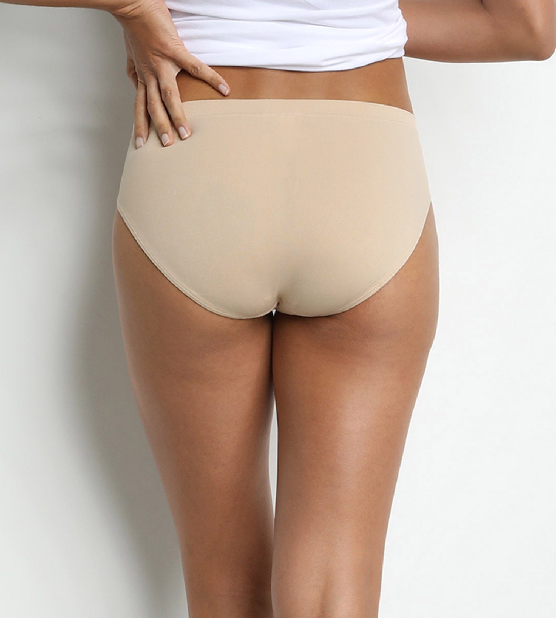DIM Pacco da 2 slip a vita alta in microfibra senza cuciture New Skin Les Pockets Eco