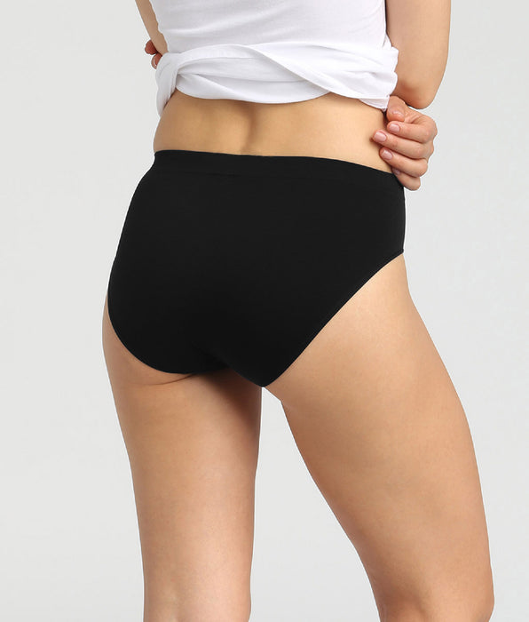 DIM Pacco da 2 slip in microfibra senza cuciture Pockets Eco bianco e nero