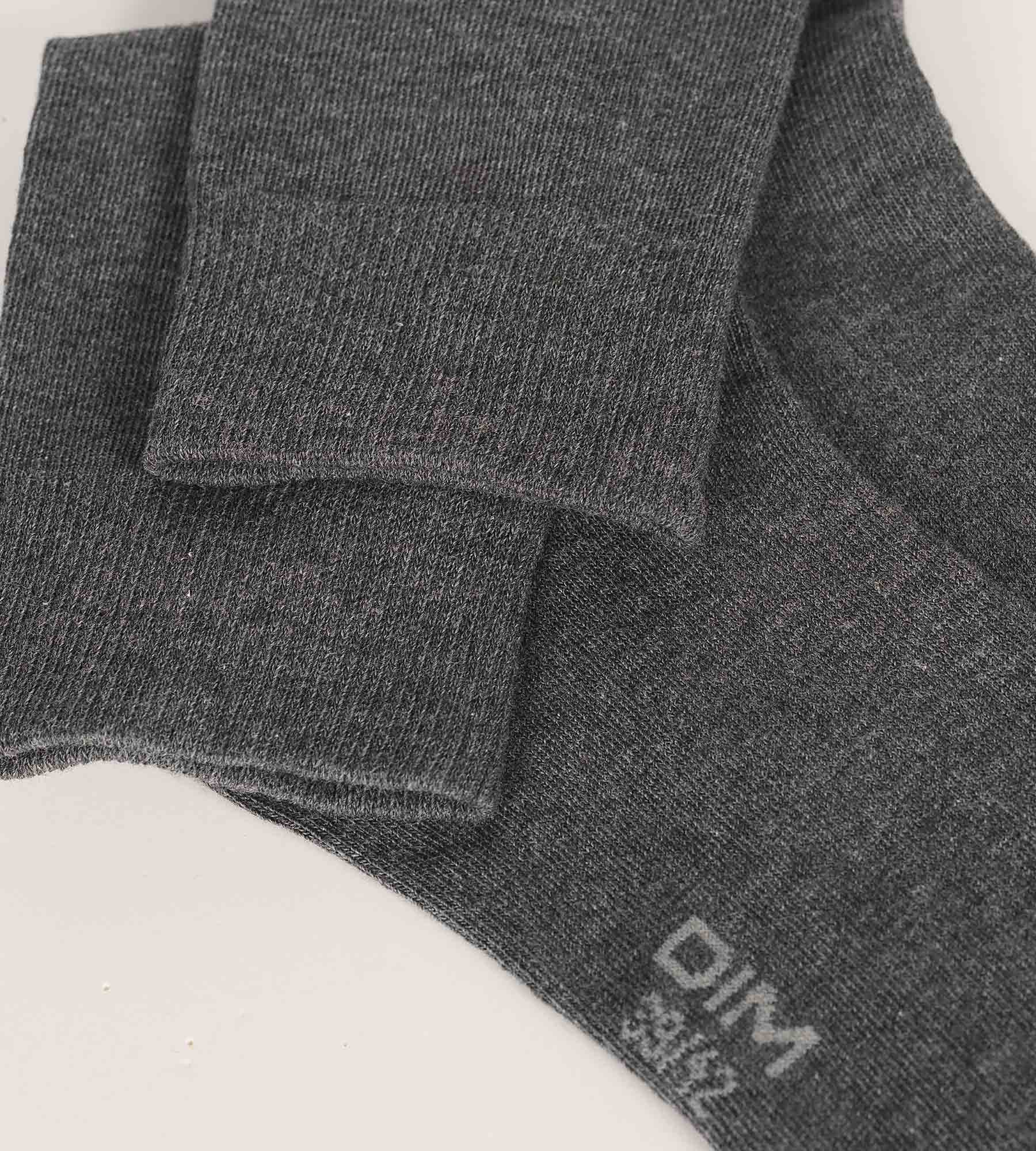 DIM Pacco da 3 calze antracite da uomo in cotone Dim