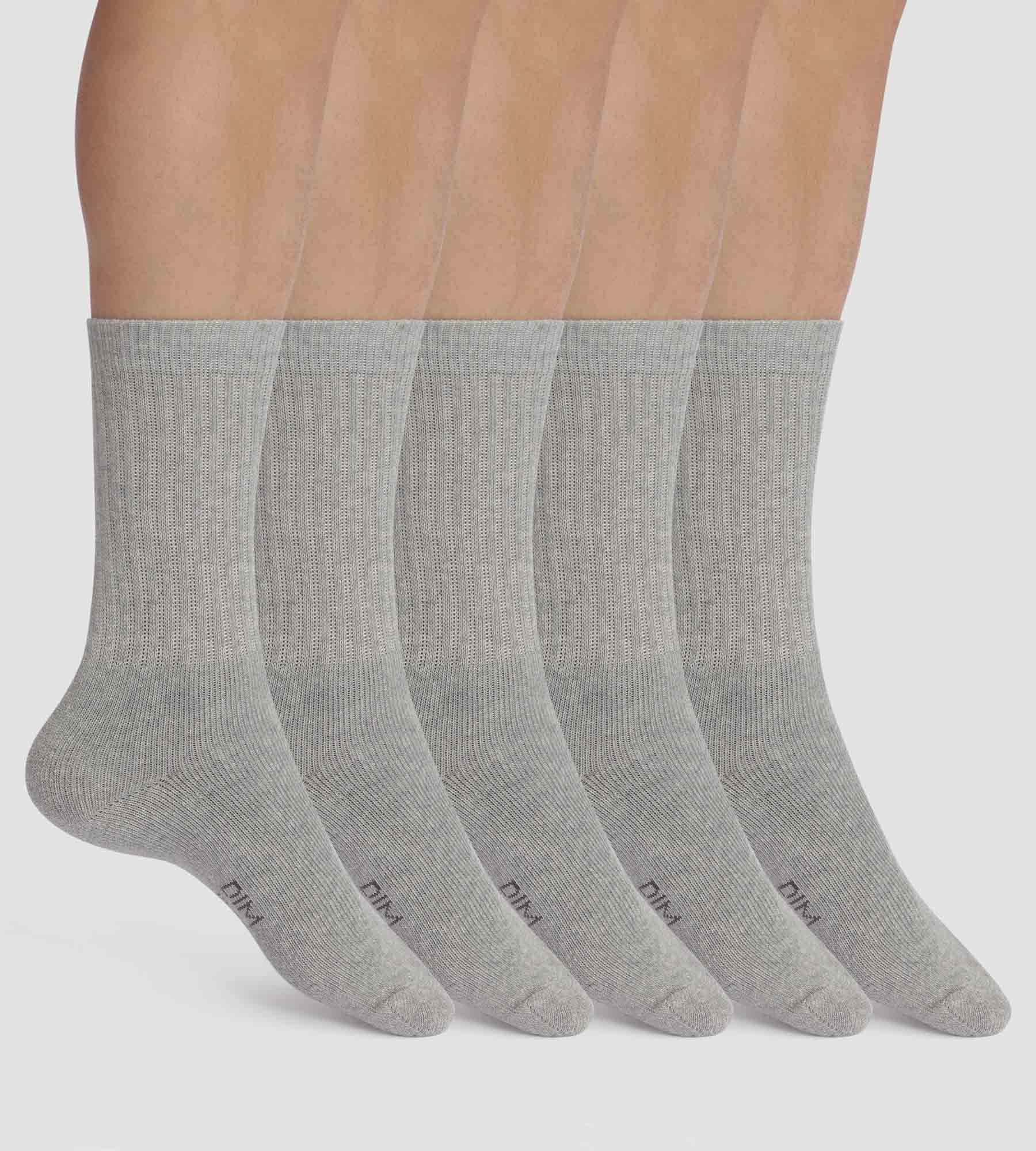 DIM Pacco da 5 calze da uomo Grigio Chiné EcoDim Sport