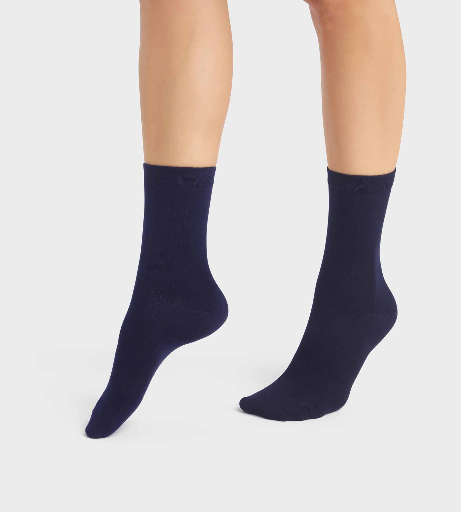 DIM Pacco da 2 calze da donna blu navy Dim in viscosa di bambù