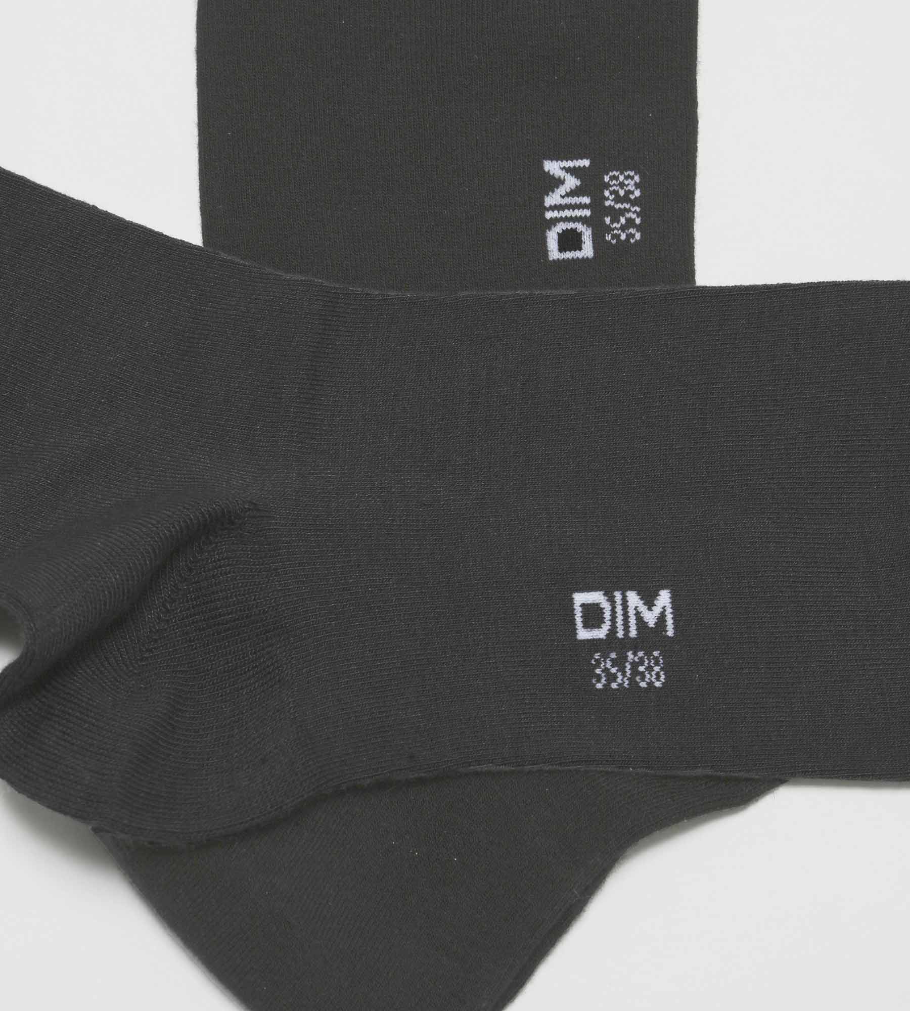 DIM Pacco da 2 paia di calze da donna in viscosa antracite Dim Bamboo
