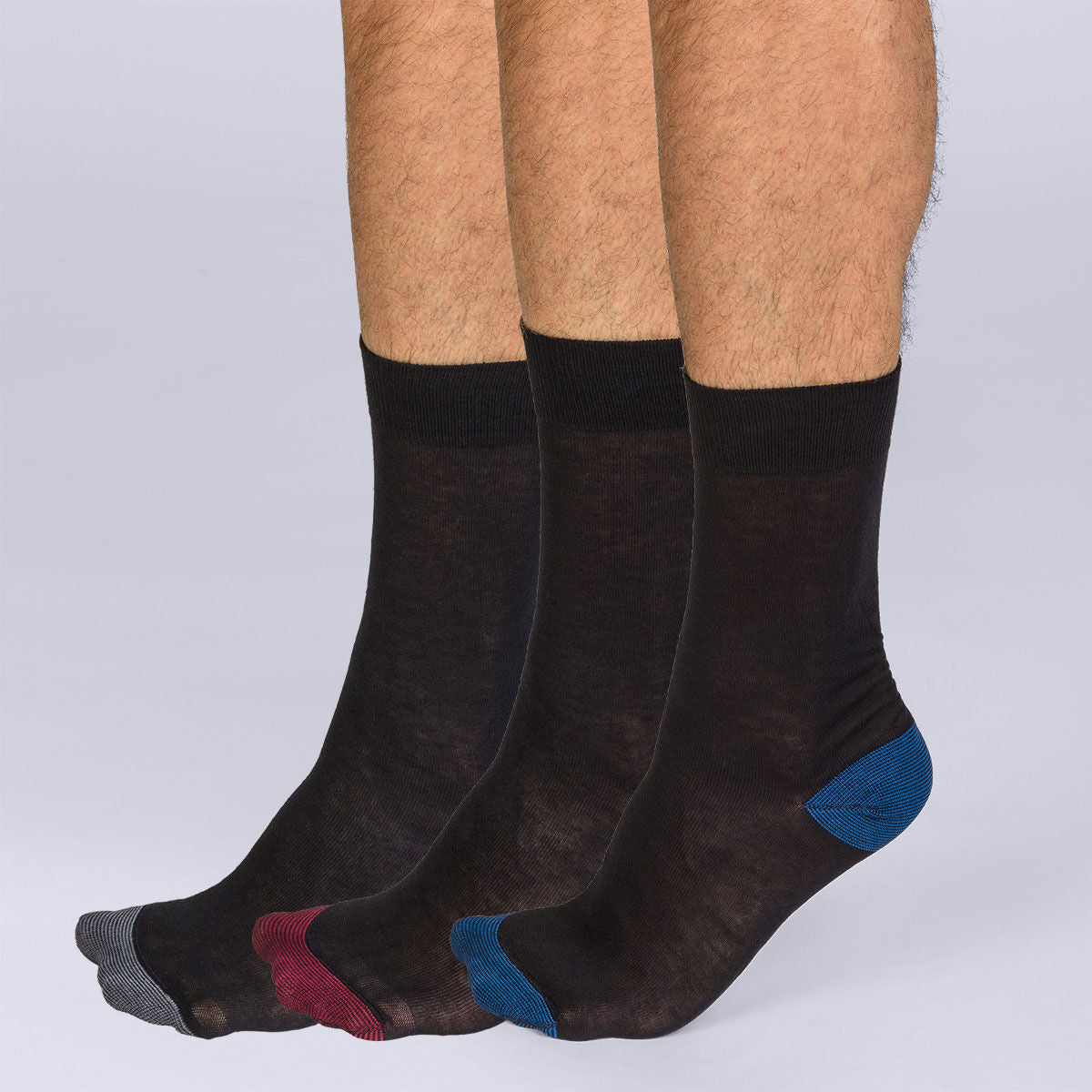 DIM Pacco da calze in cotone da uomo, stile mix and match, da 3 pezzi