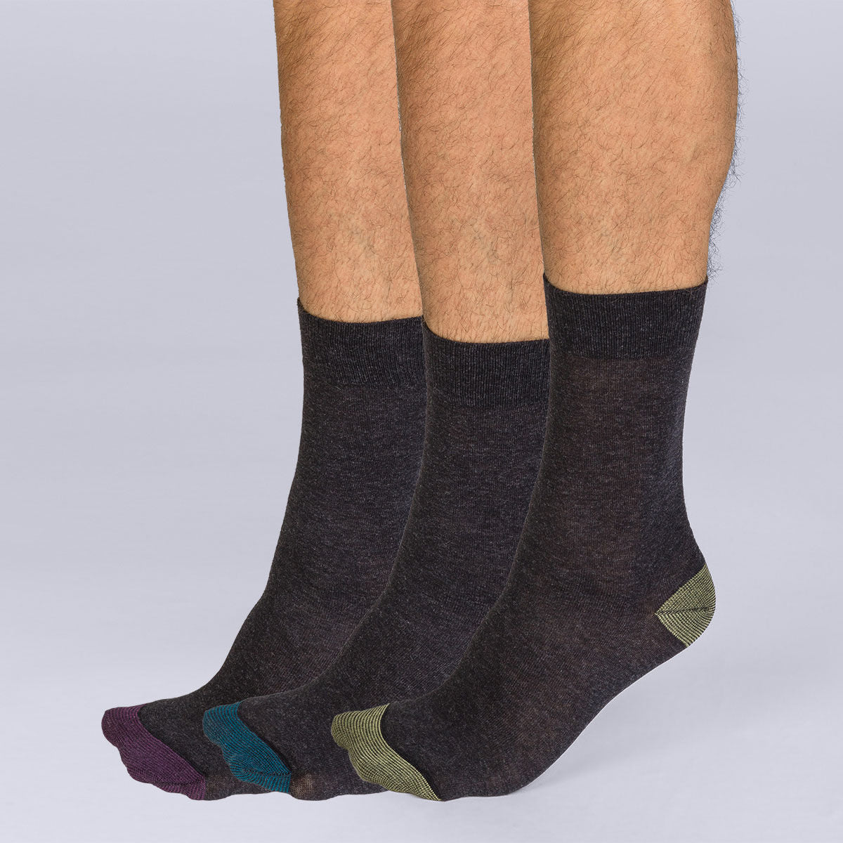DIM Pacco da calze in cotone da uomo, stile mix and match, da 3 pezzi