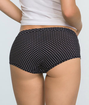 2 Pack Women's Shortys in Black and Polka Dot Body Mouv