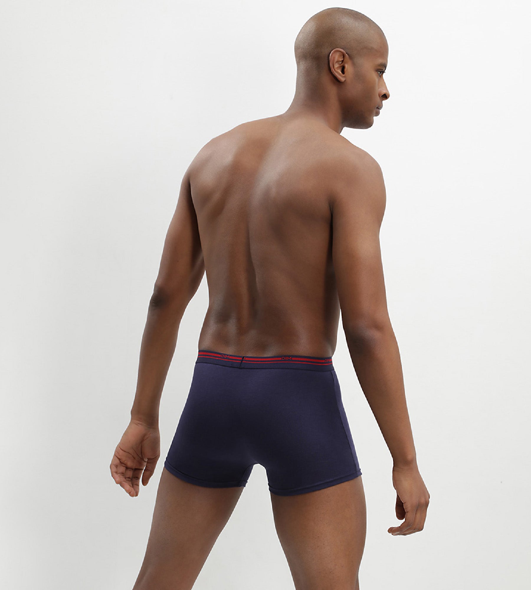 DIM Boxer Daily Colors in cotone blu denim e rosso lava elasticizzato Pacco da 3 pezzi