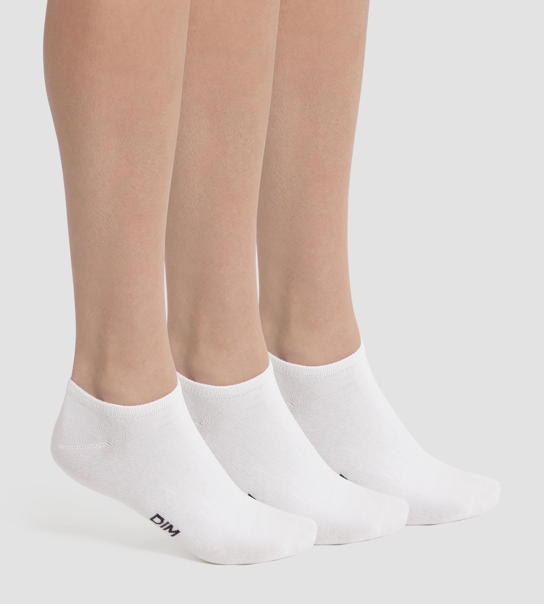 DIM Pacco da 3 paia di calze bianche corte da donna Dim Cotone