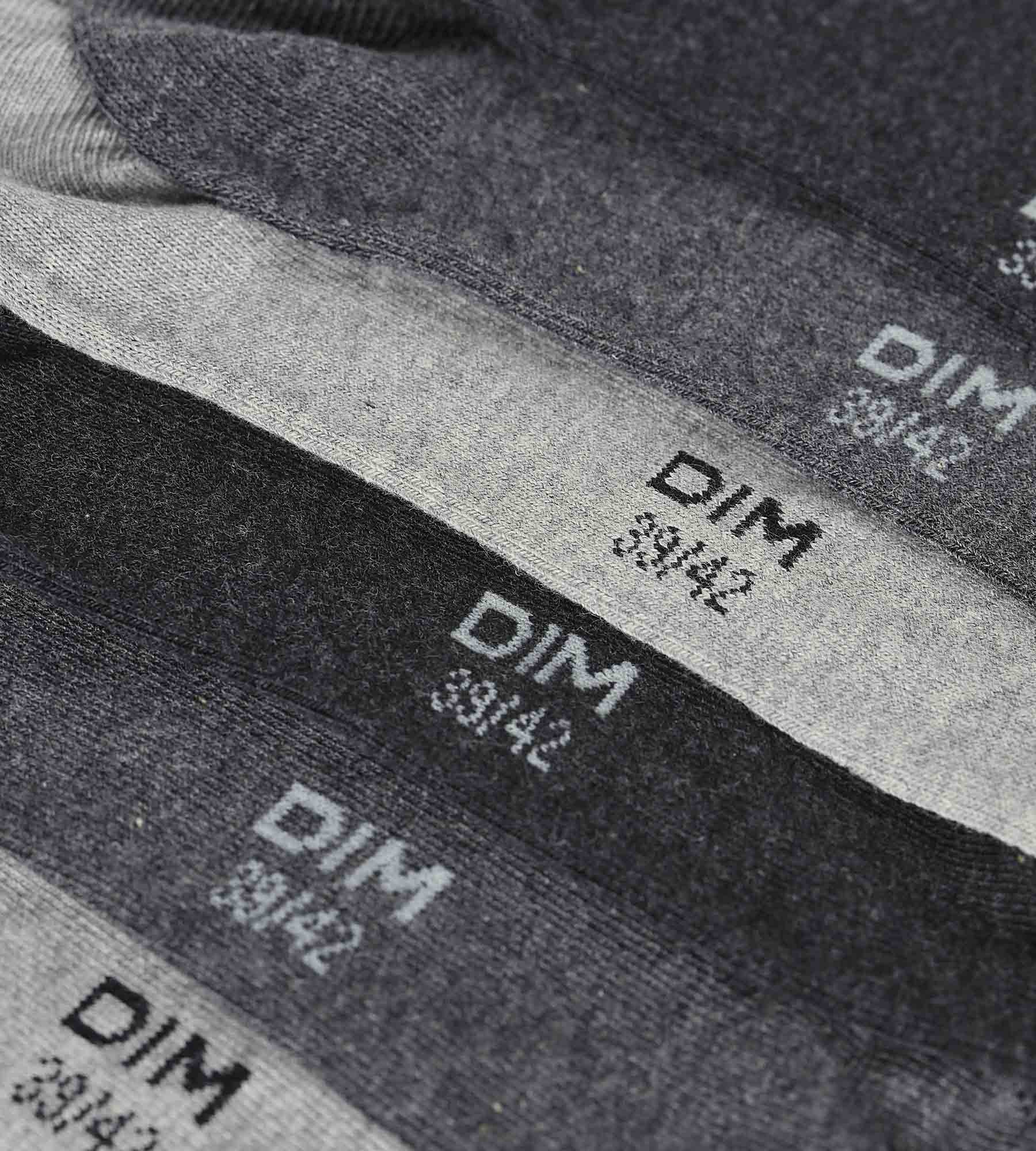 DIM Pacco da 3 paia di calze corte grigio antracite da donna Dim Cotone