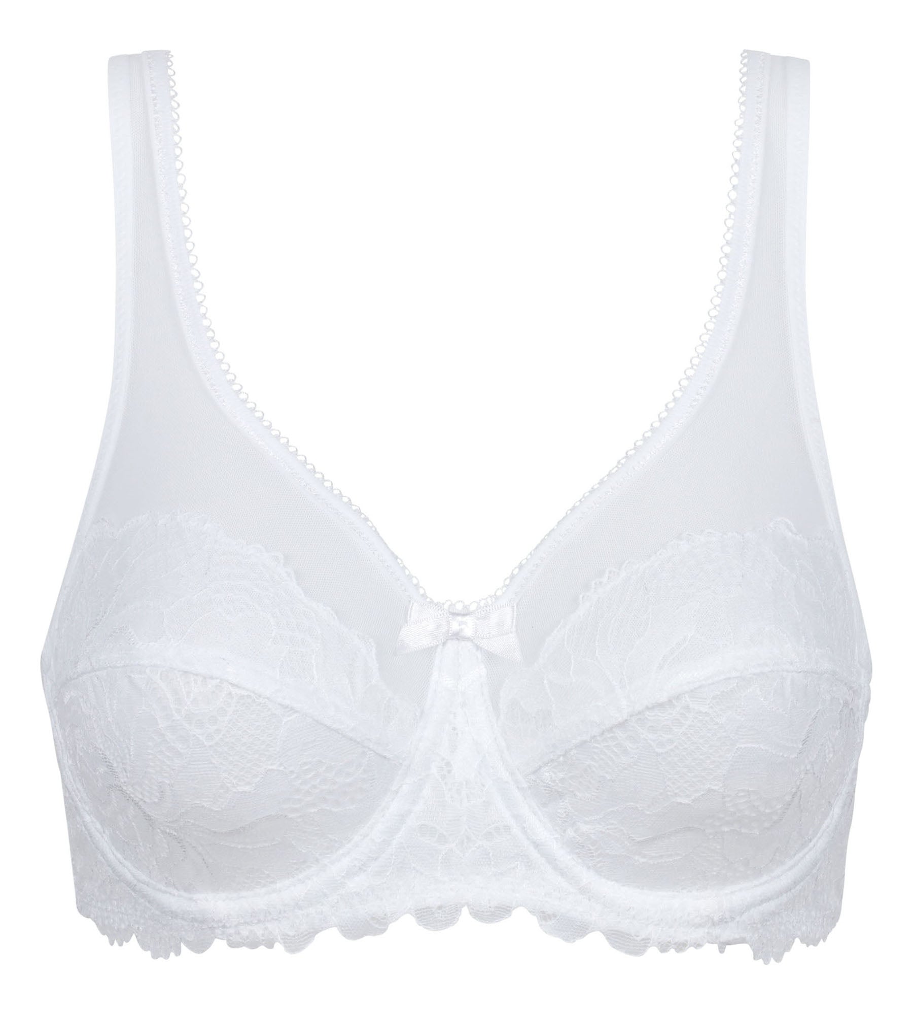DIM Reggiseno push-up in pizzo bianco Generous Essentiel