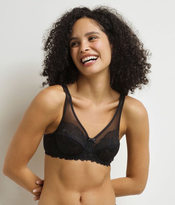 DIM Reggiseno push-up Essentiel nero in pizzo Generous