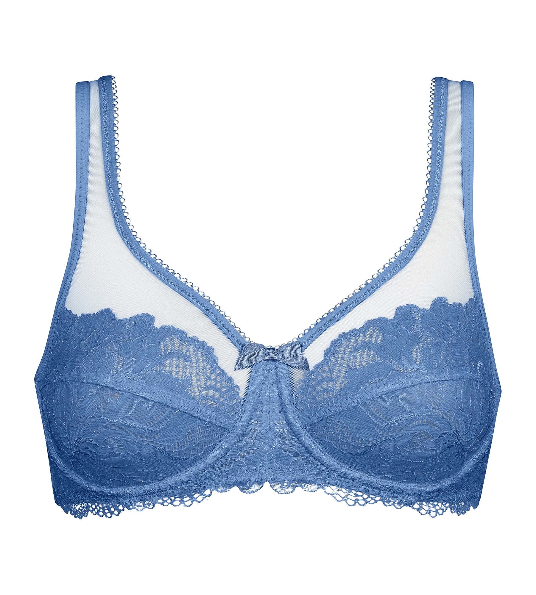 DIM Reggiseno a incastro in pizzo blu Dim Generous Essentiel