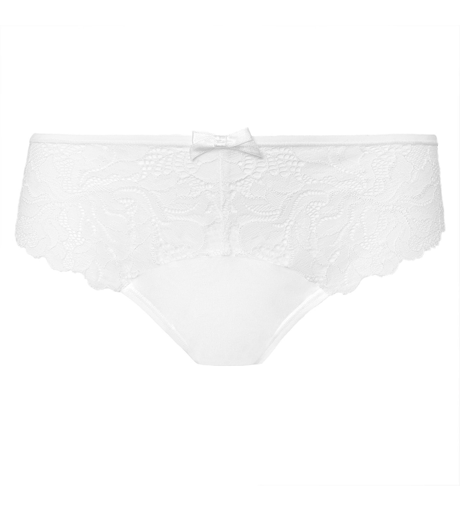 DIM Slip da donna bianco in microfibra e pizzo Generous Essentiel