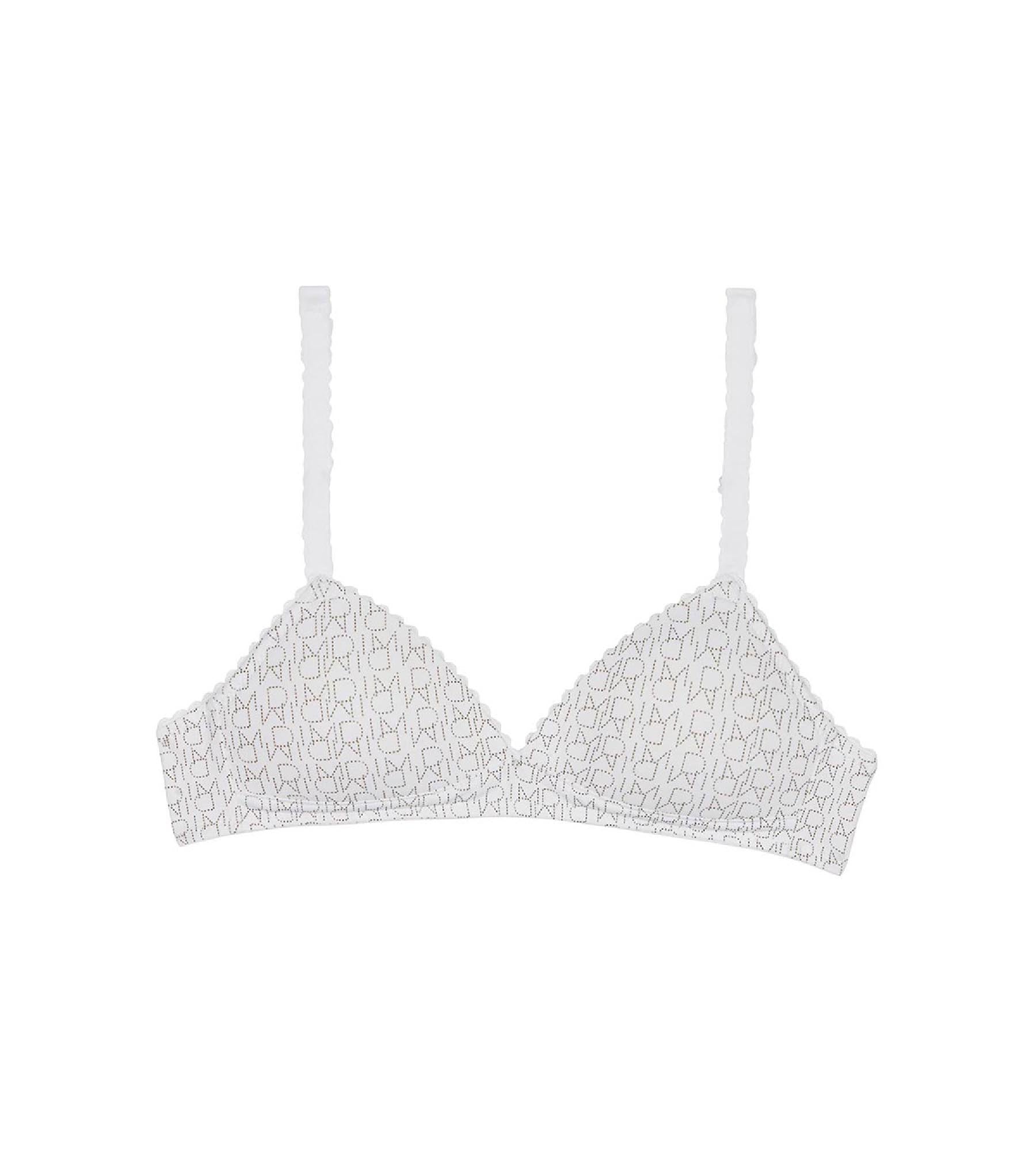 DIM Reggiseno a triangolo bianco con logo stampato DIM Touch Girl