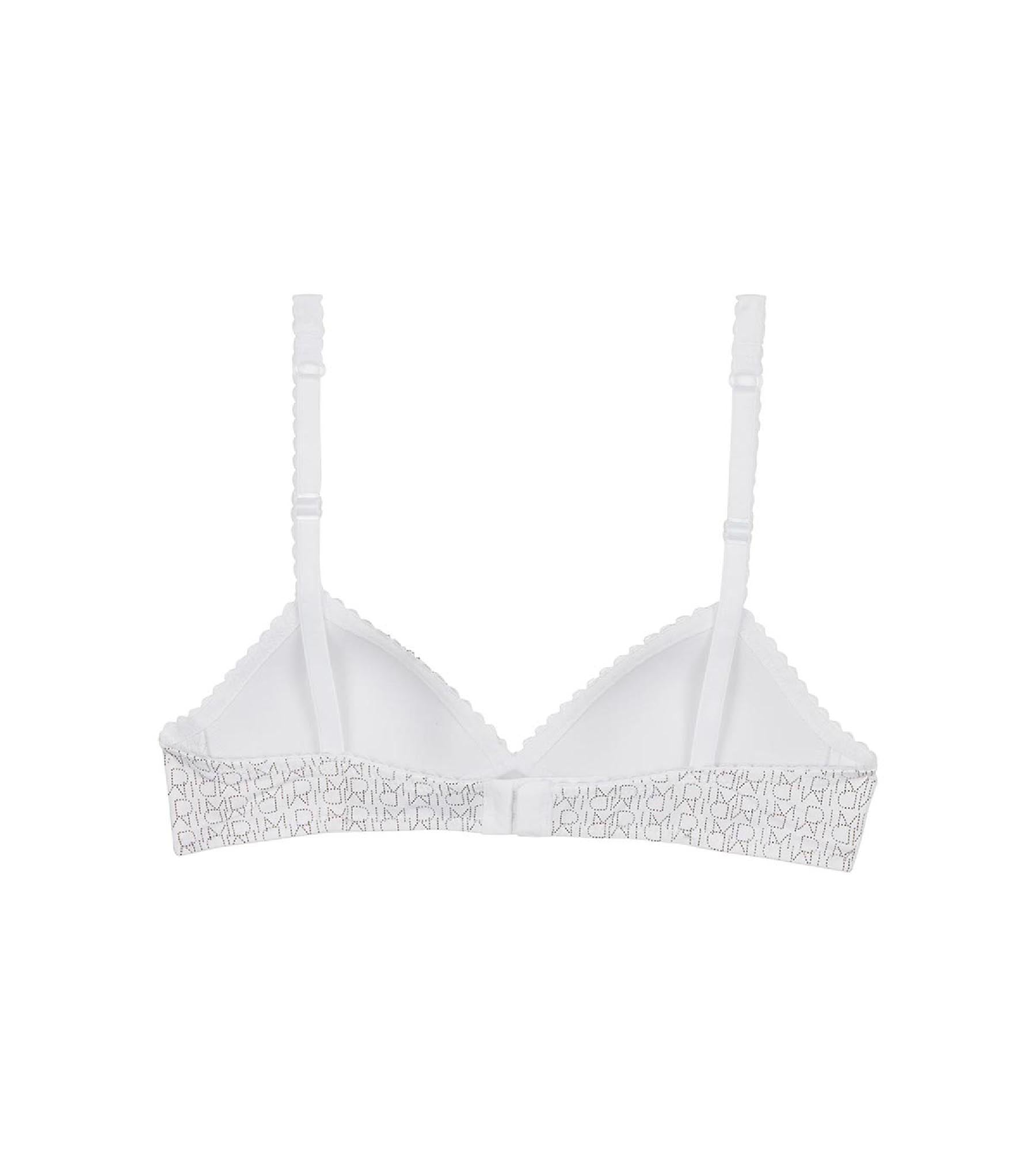 DIM Reggiseno a triangolo bianco con logo stampato DIM Touch Girl