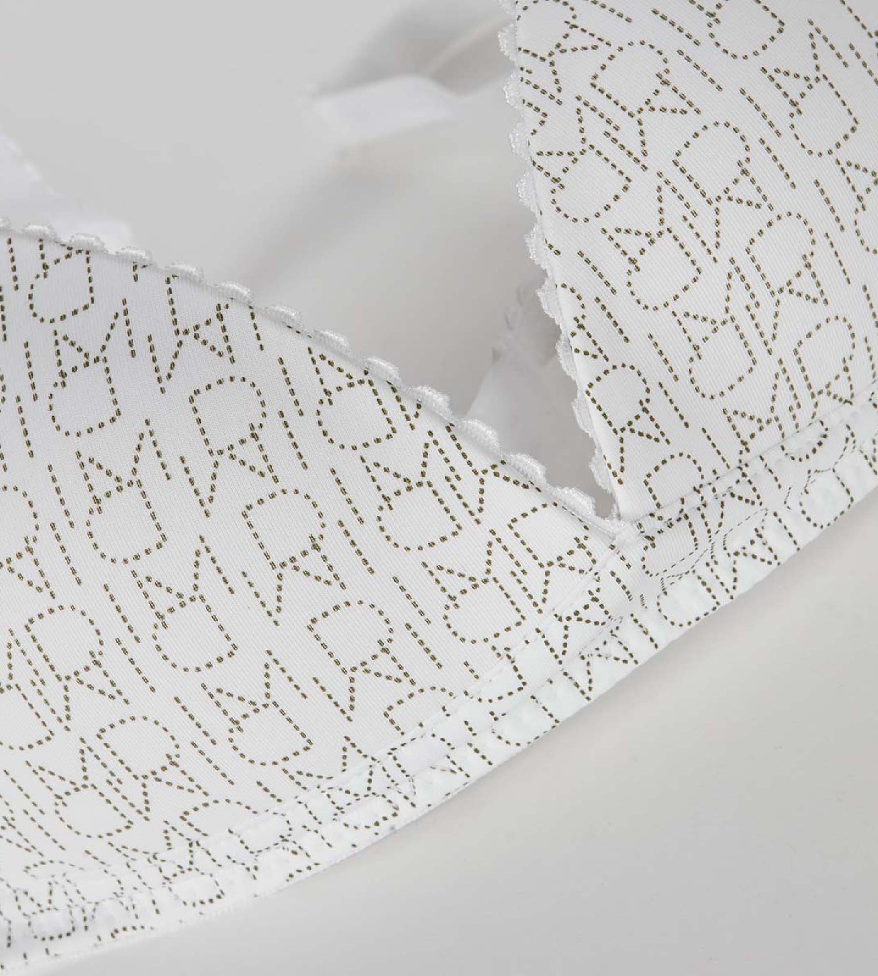 DIM Reggiseno a triangolo bianco con logo stampato DIM Touch Girl