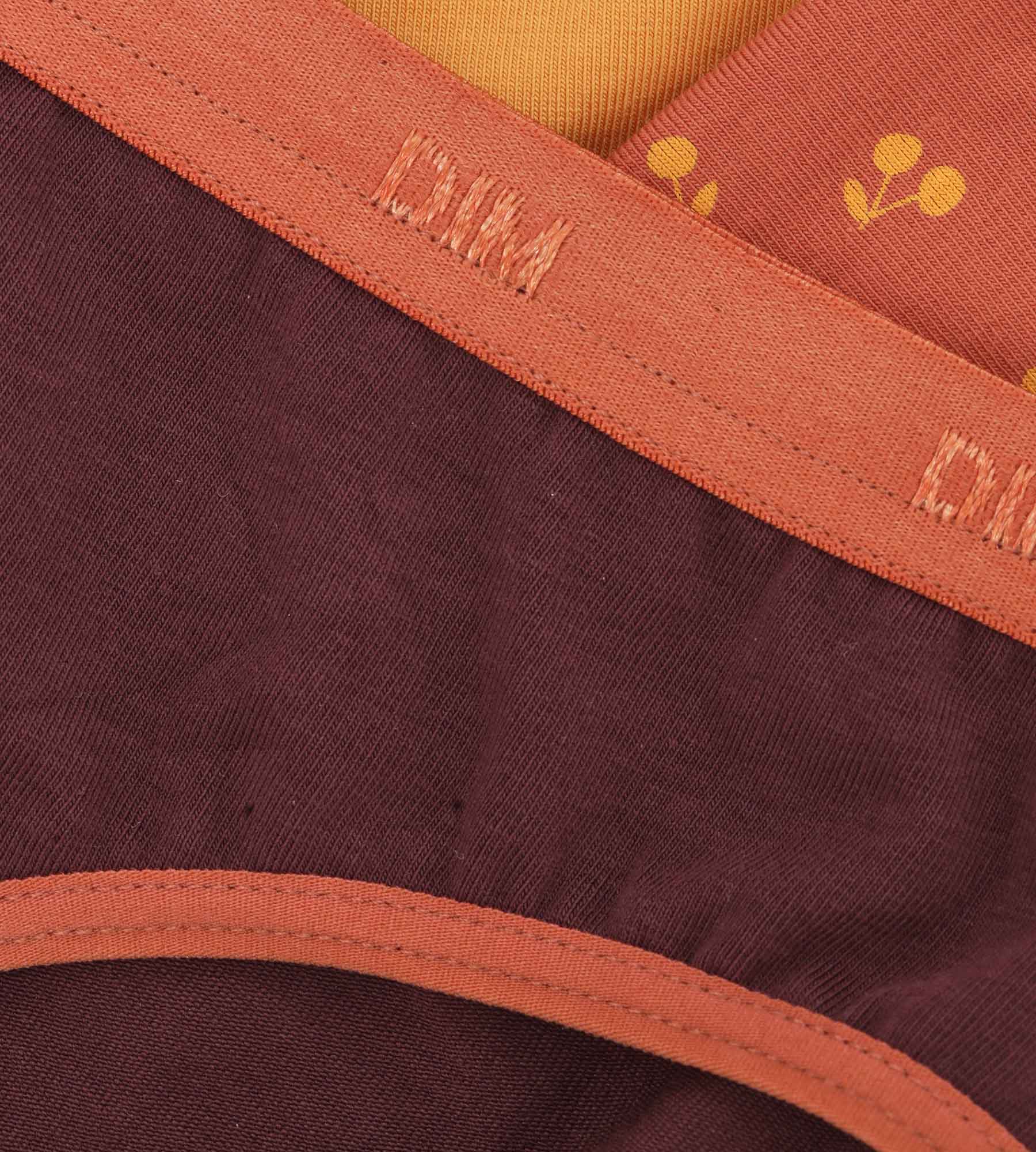 DIM Pacco da 3 slip in cotone da bambina Les Pockets Chocolate Cherry