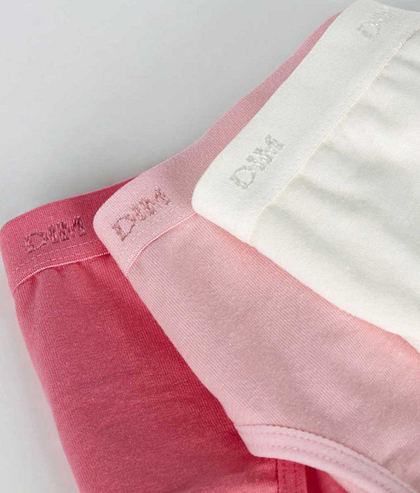 DIM Les Pockets Girl Pacco da 3 slip rosa e madreperla