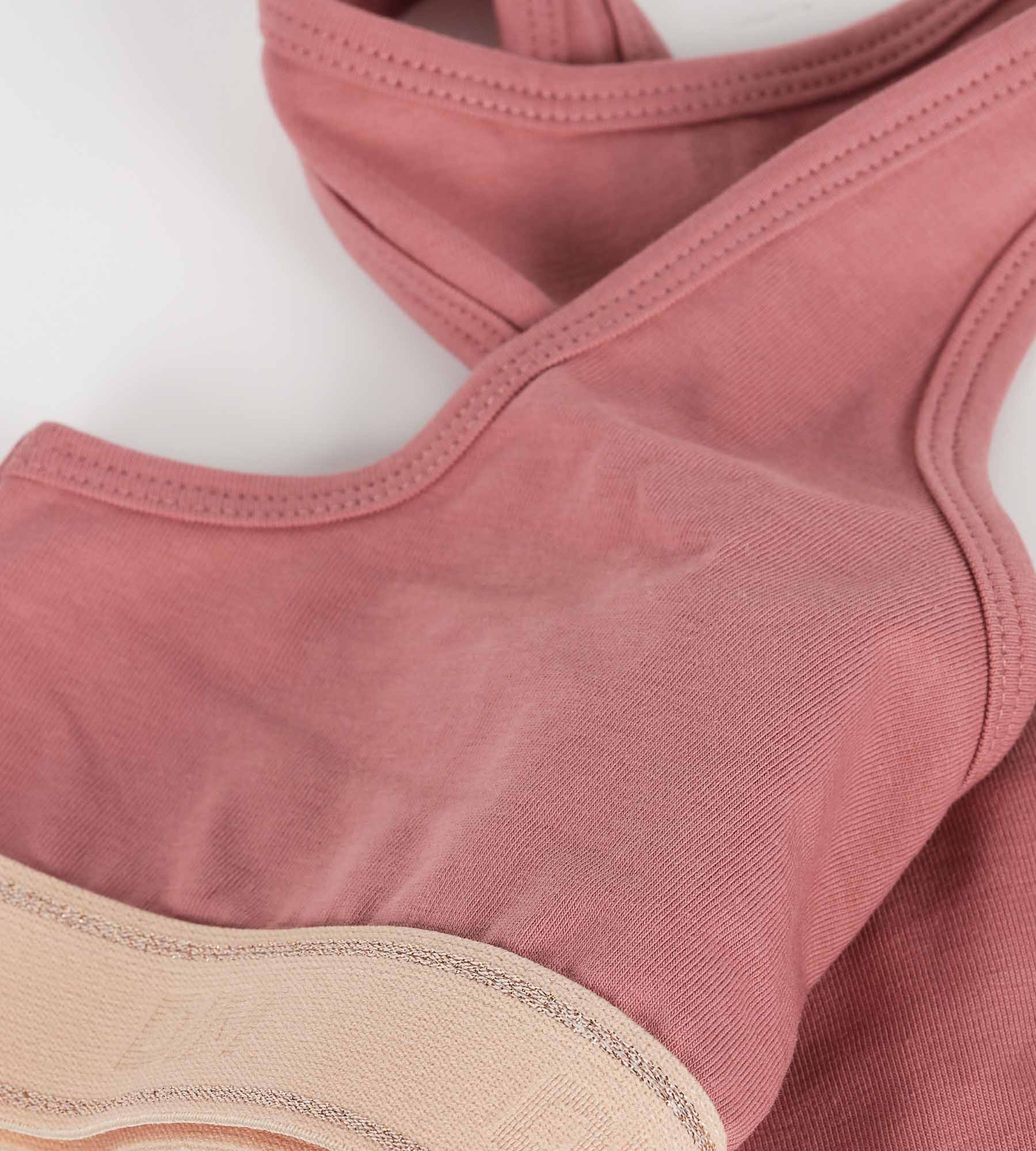 DIM Reggiseno sportivo per bambina rosa cipria Dim Sport