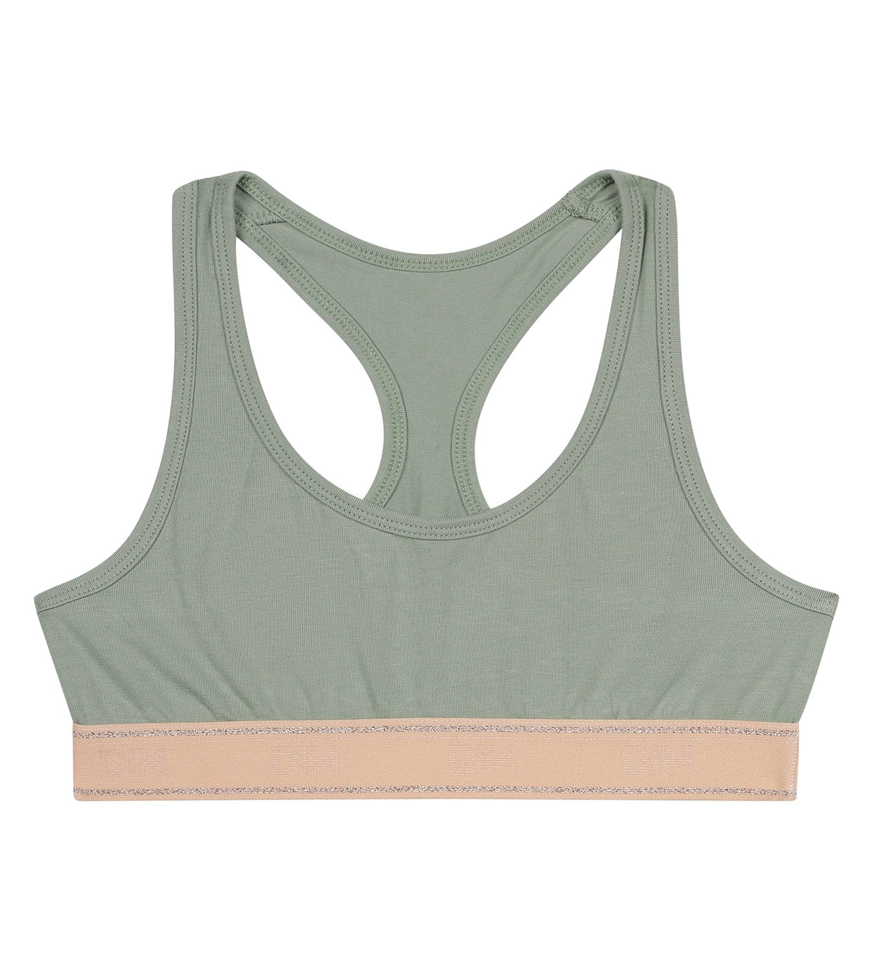 DIM Reggiseno sportivo Dim Sport verde e rosa per bambina