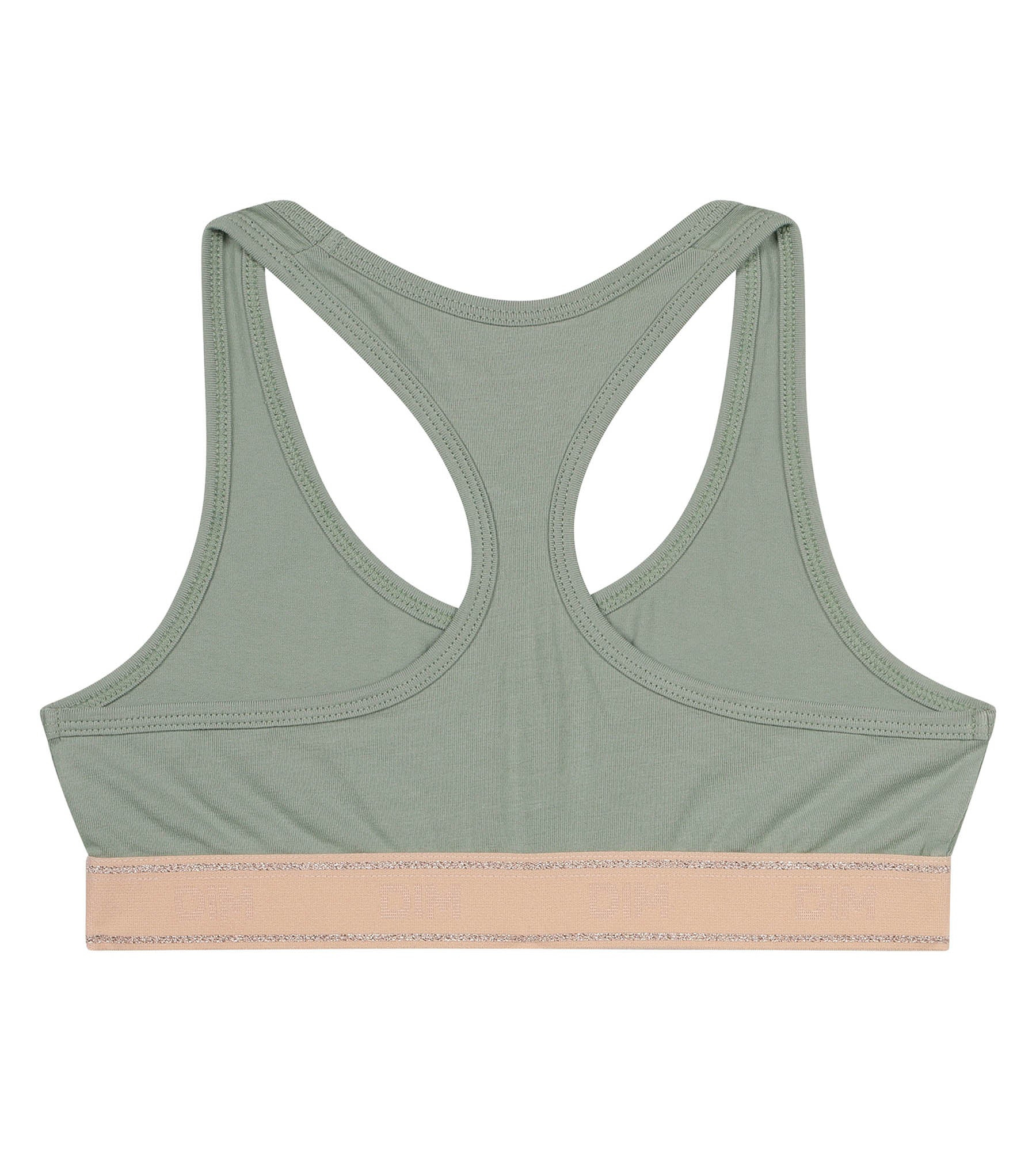 DIM Reggiseno sportivo Dim Sport verde e rosa per bambina