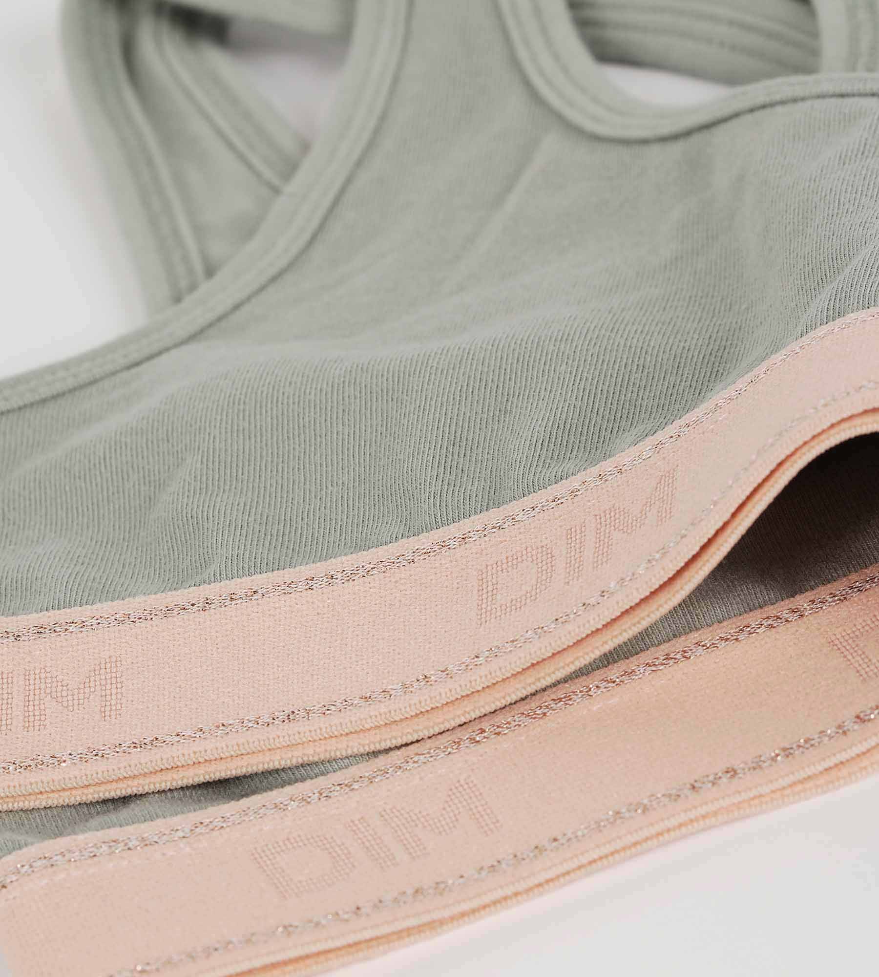 DIM Reggiseno sportivo Dim Sport verde e rosa per bambina