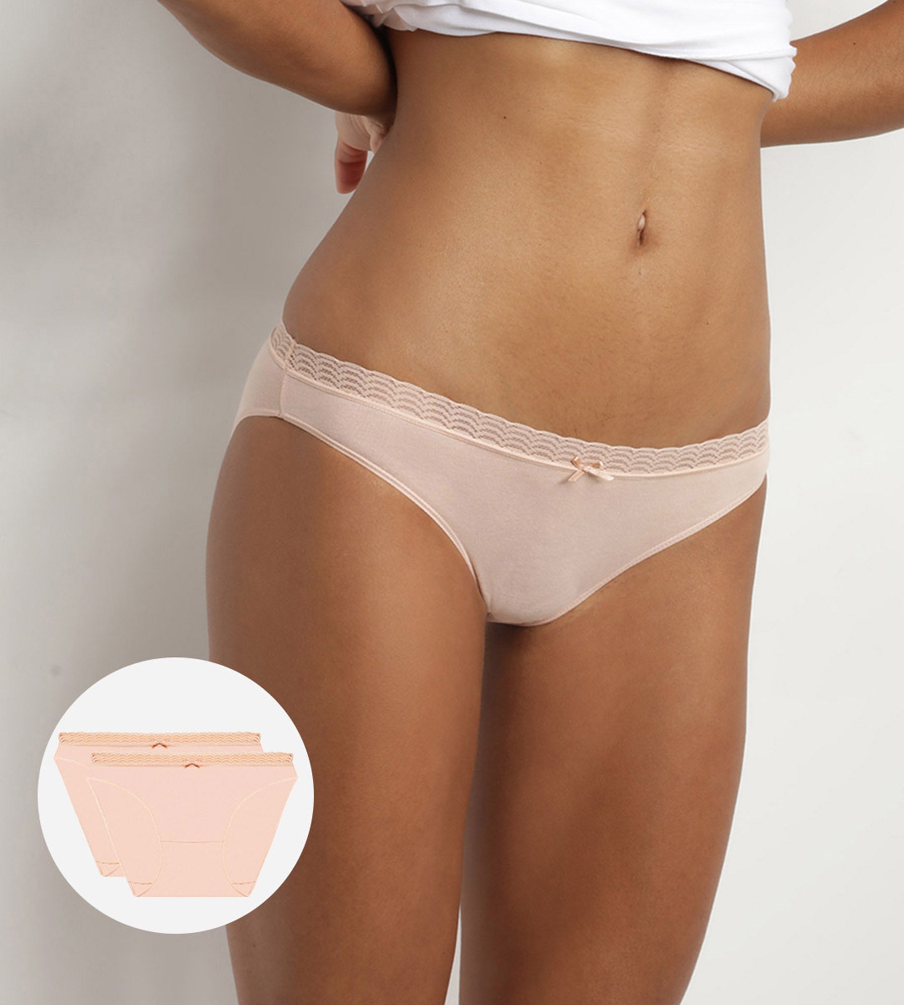 DIM Pacco da 2 slip da donna rosa DIM Fashion